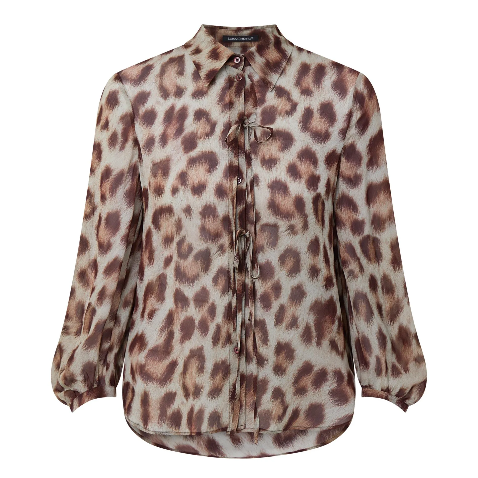 Sheer Cheetah Print Blouse