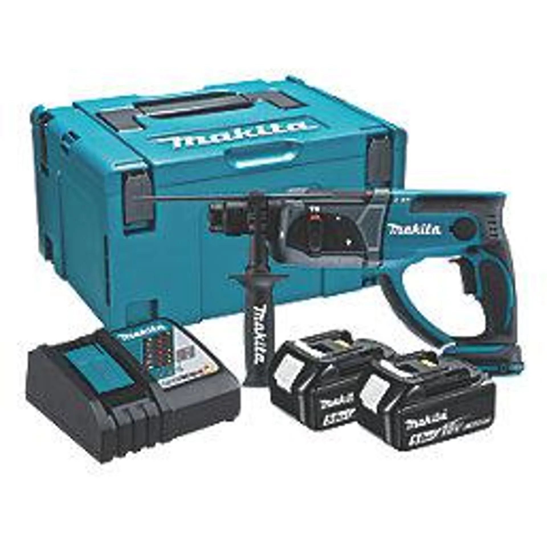 Makita DHR202RTJ 3.2kg 18V 2 x 5.0Ah Li-Ion LXT Cordless SDS Rotary Hammer Drill