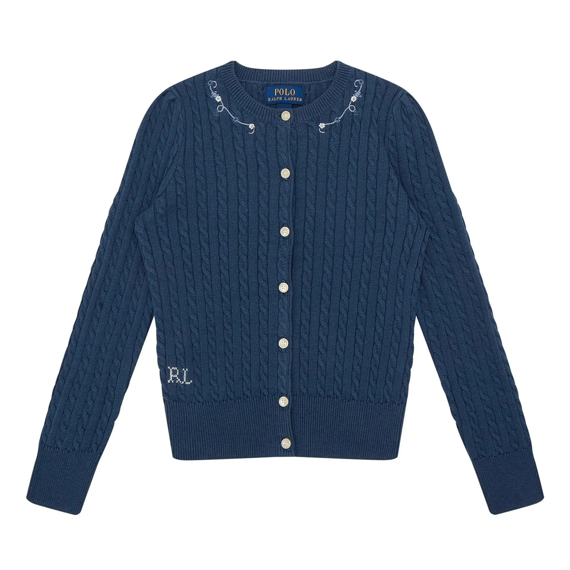 Logo Cable-Knit Cardigan