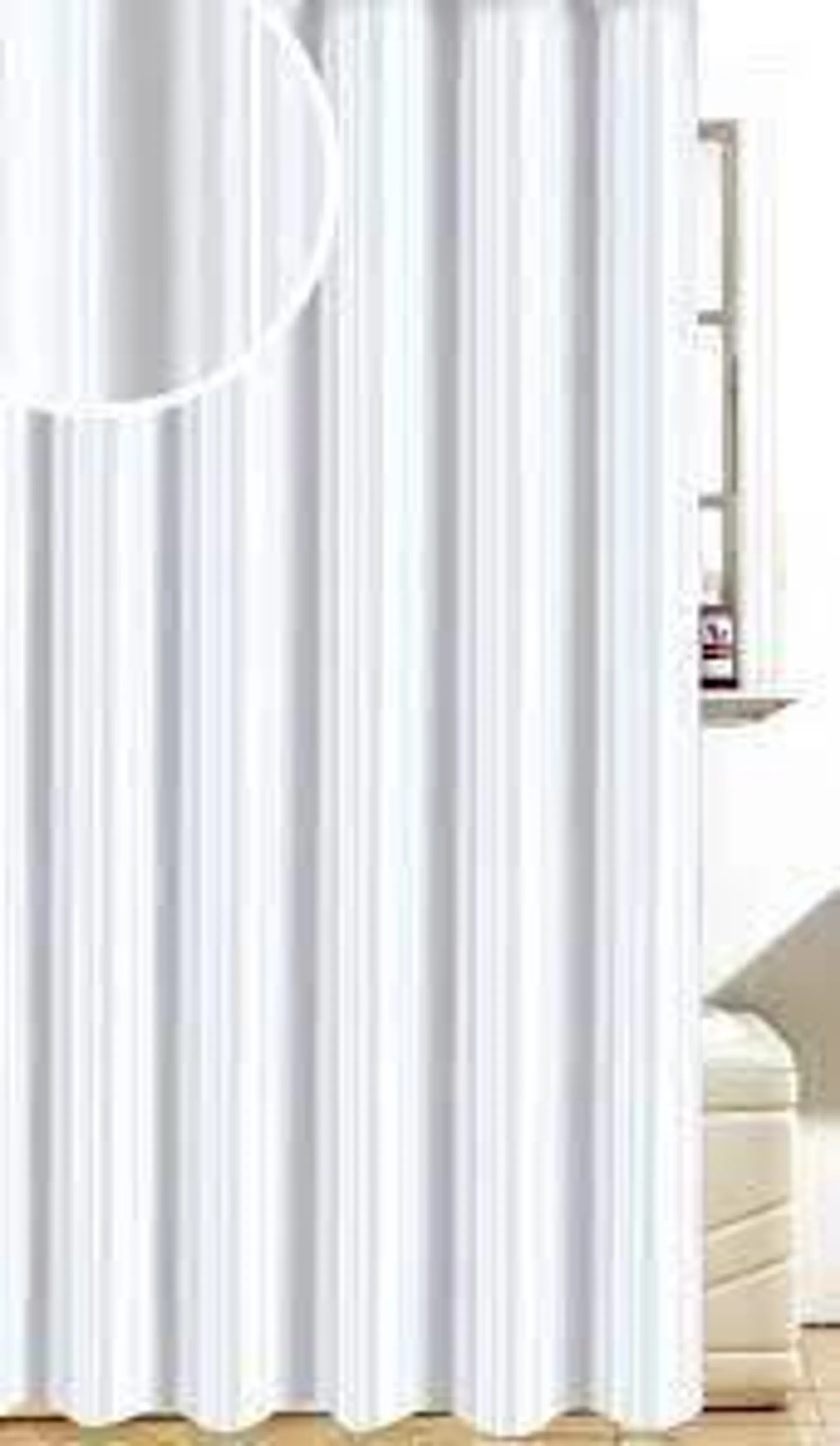 BC Polyester Shower Curtain White
