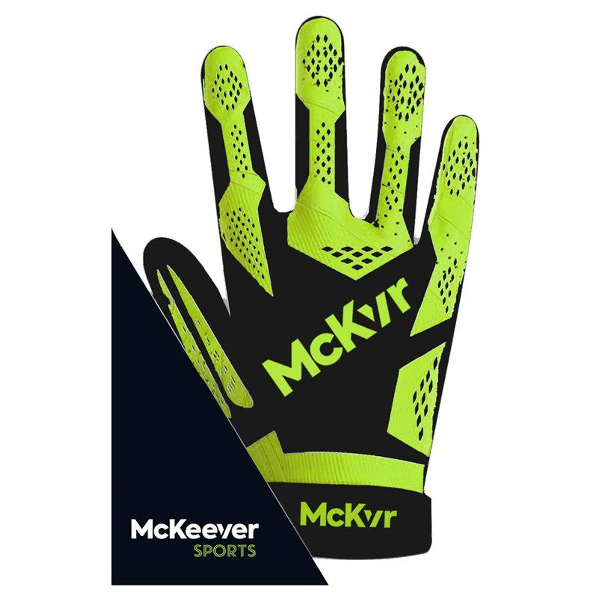 Mc Keever 2.0 Gaelic Gloves - Youth - Black/Lime Green