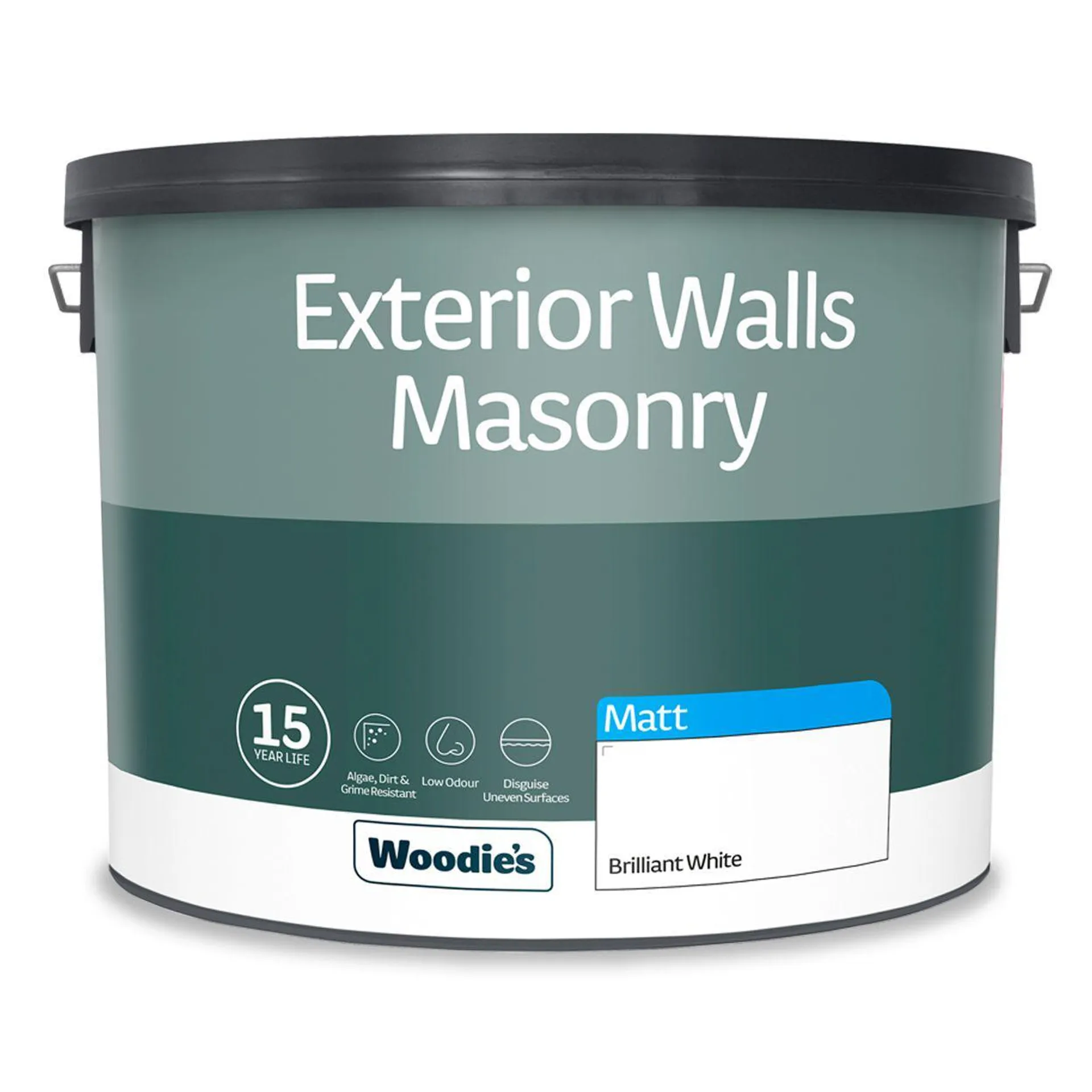 Woodie's Exterior Masonry Pure Brill White 15Ltr