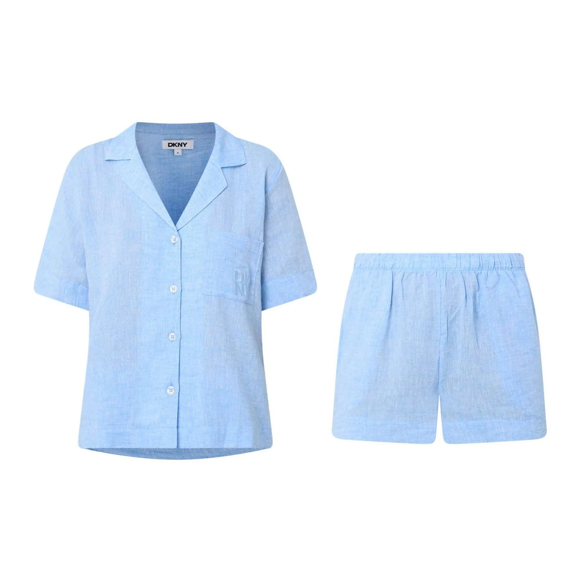 New in DKNY Tonal Logo Shirt & Shorts Pyjama Set €109.00