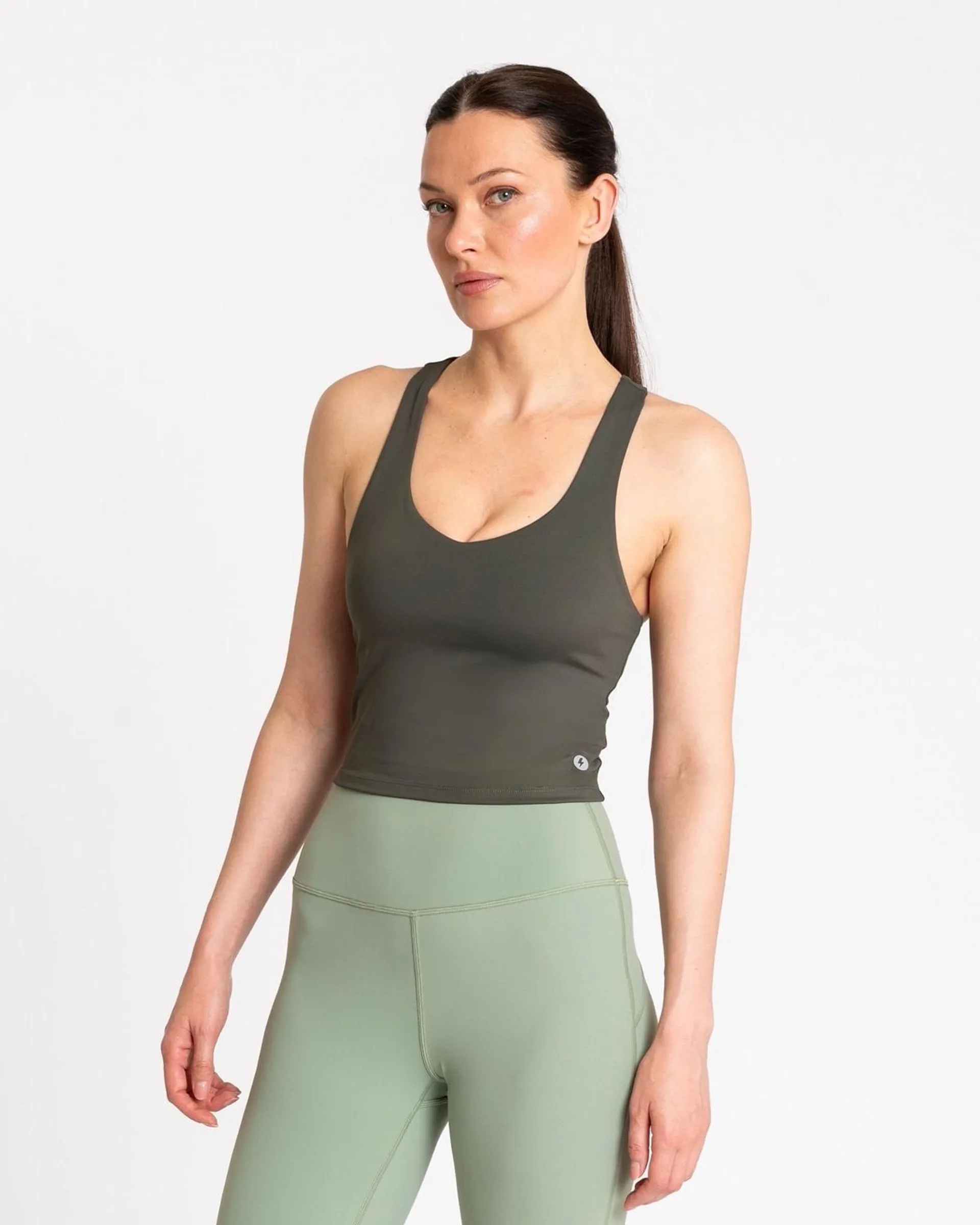 Powercut FreeMove Cropped Vest Top Climbing Ivy