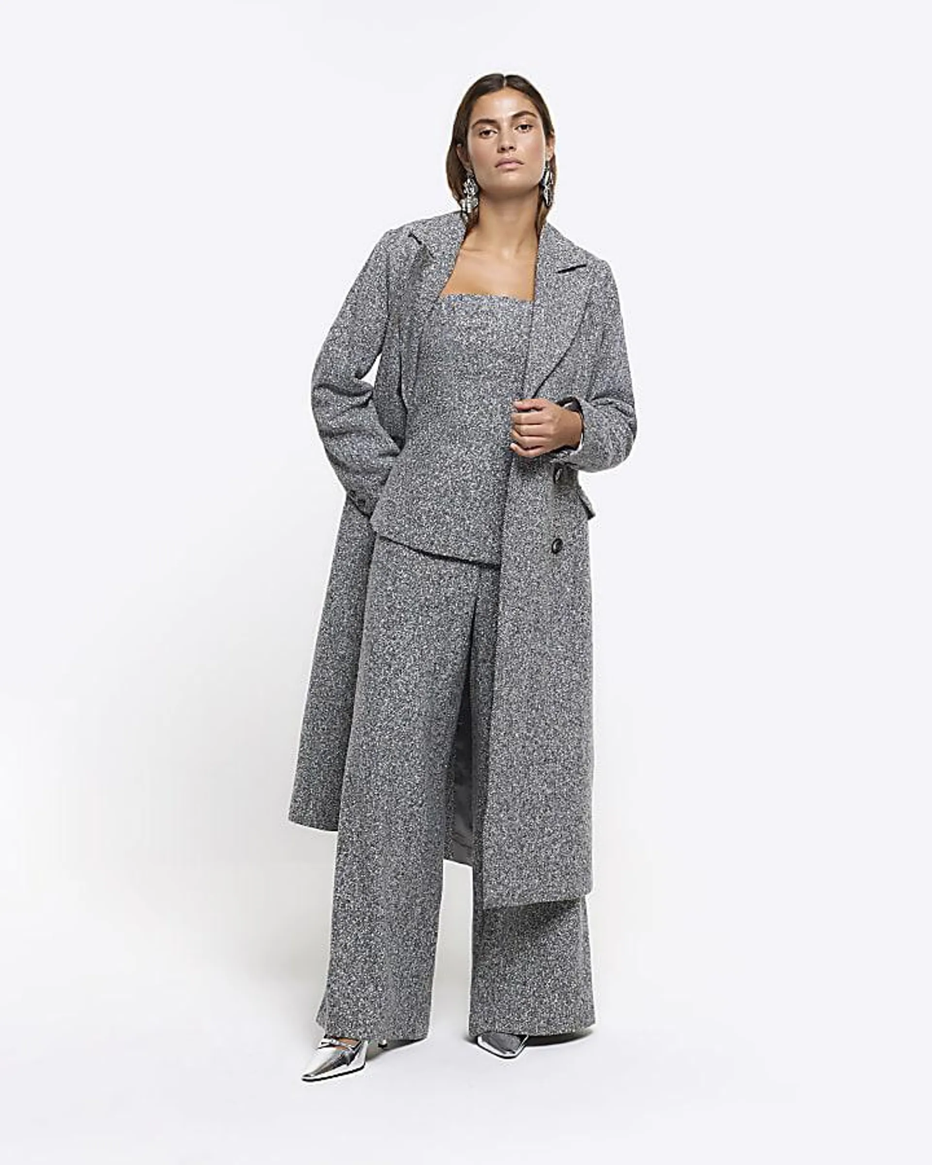 Grey RI Studio wide leg trousers