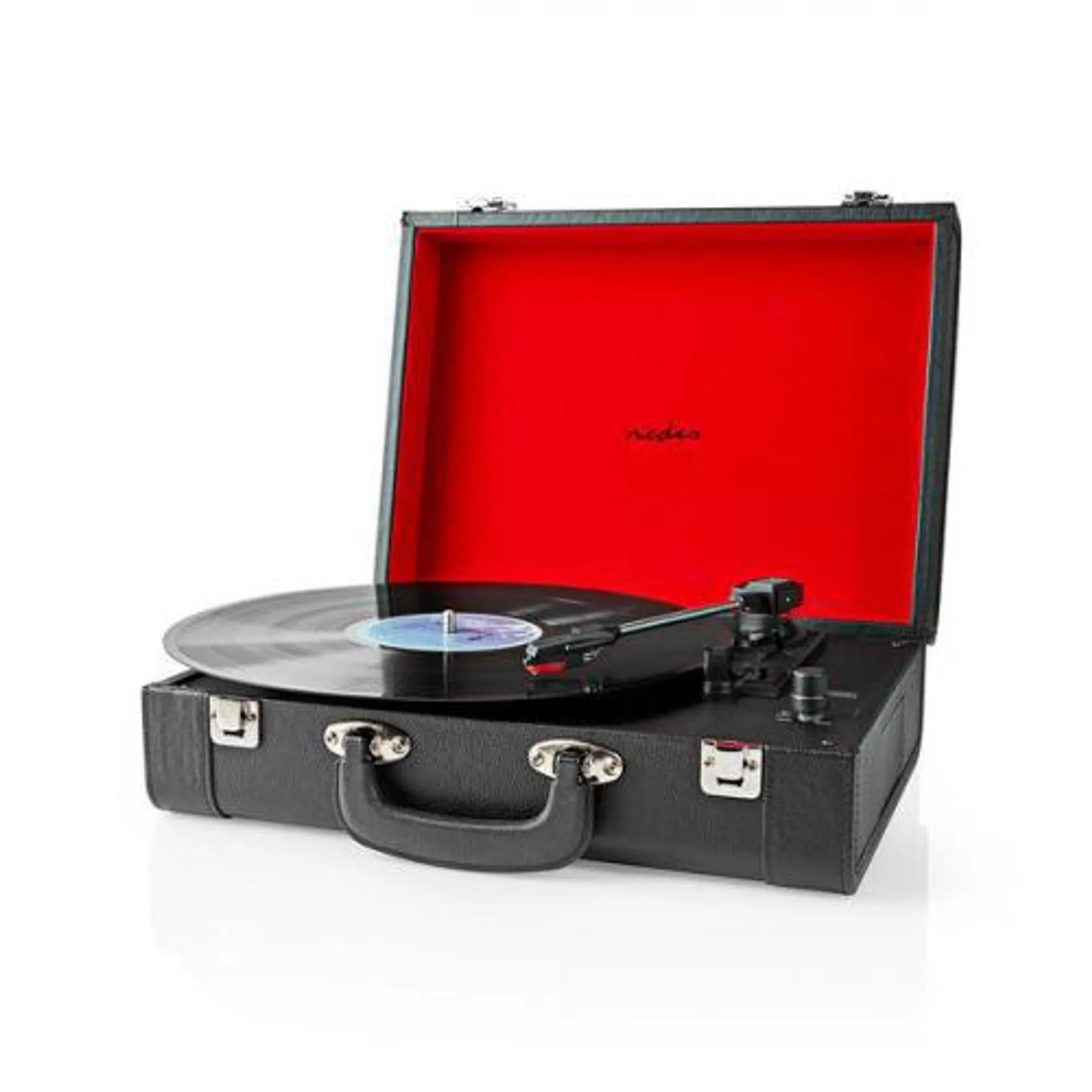 NEDIS RETRO VINYL RECORD PLAYER WITH CASE