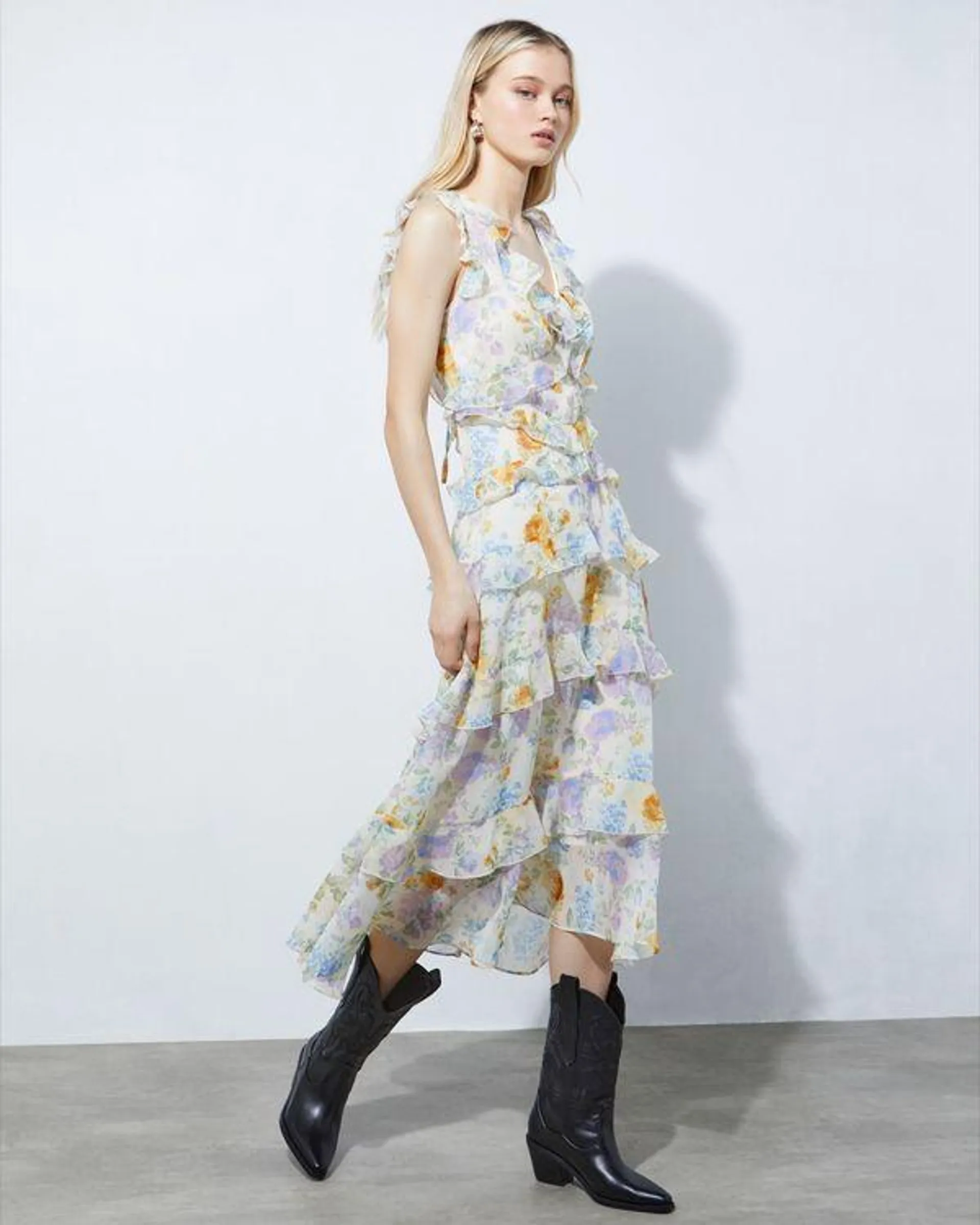 Savida Lola Ruffle Floral Dress