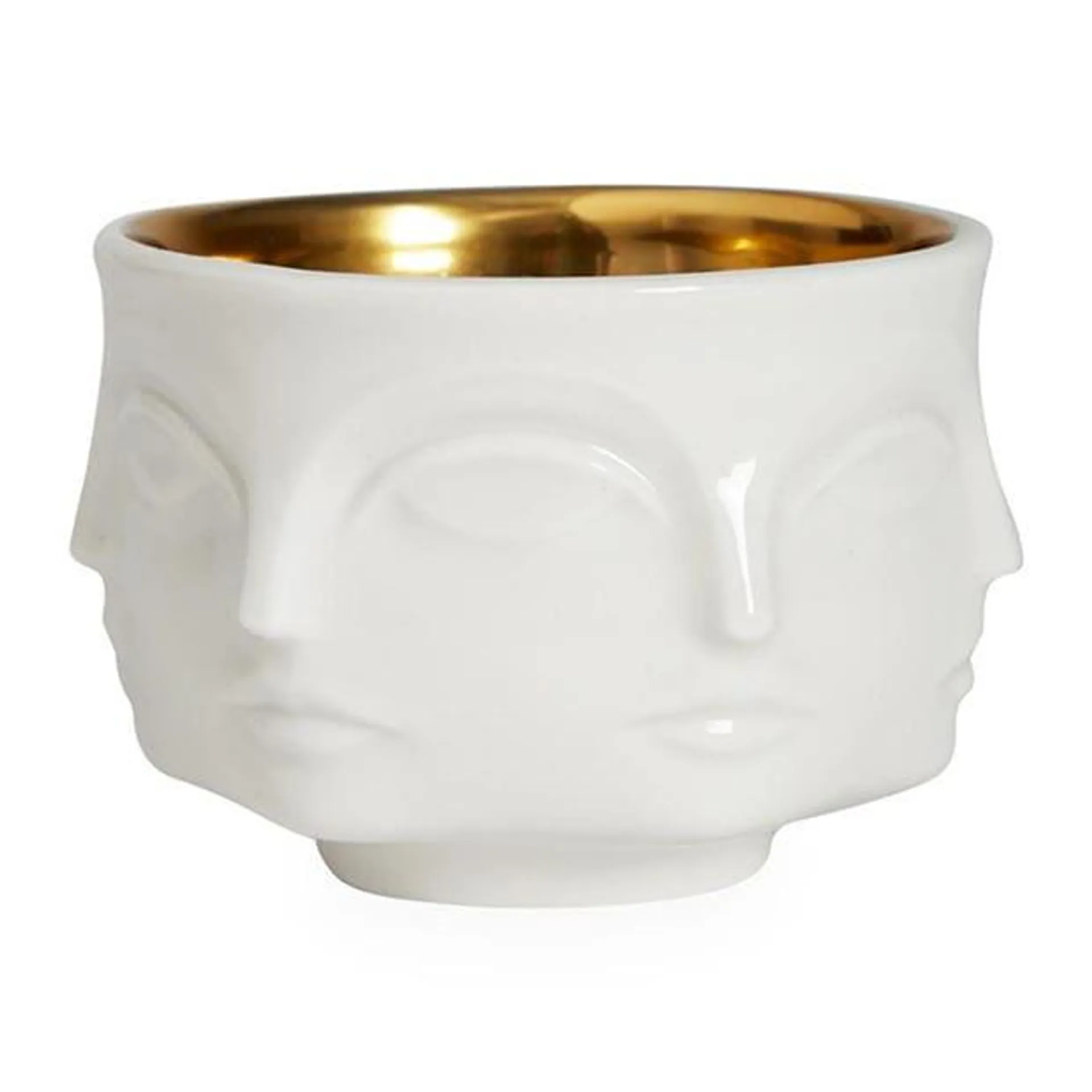 Adler Muse Gold Interior Votive Holder - White