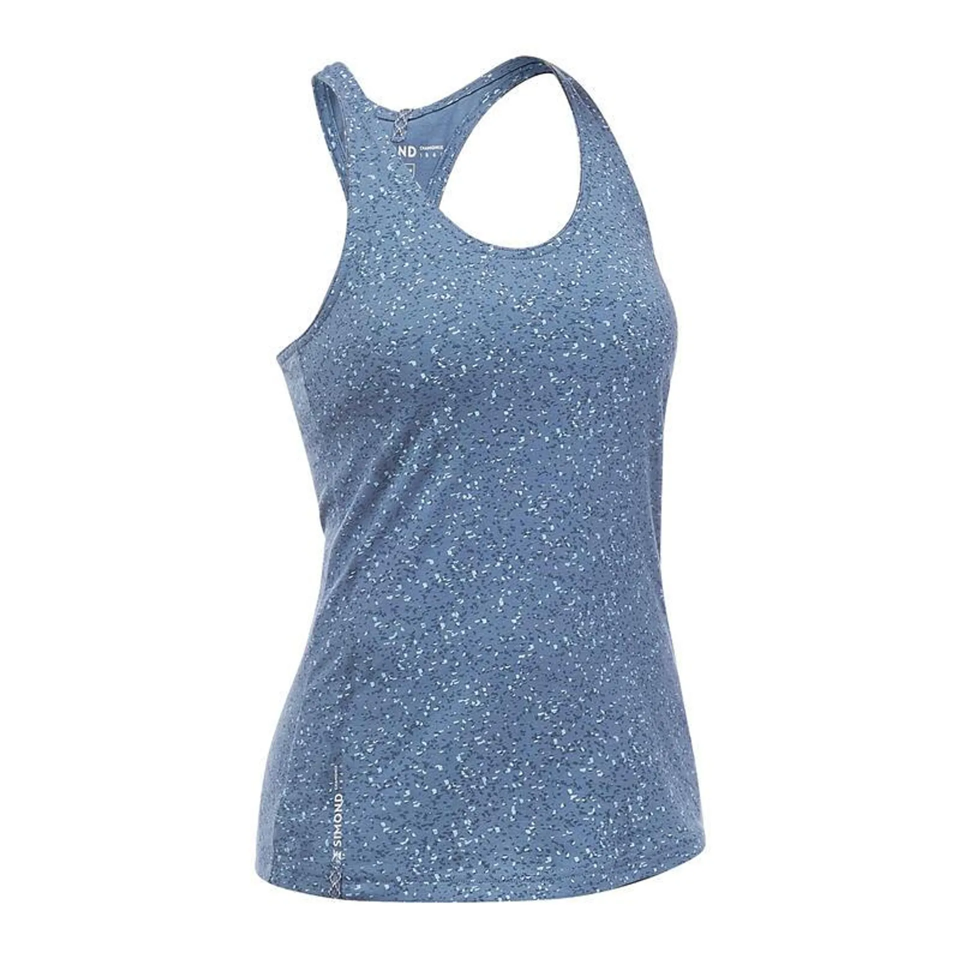 WOMEN’S CLIMBING VEST TOP VERTIKA BLUE GREY