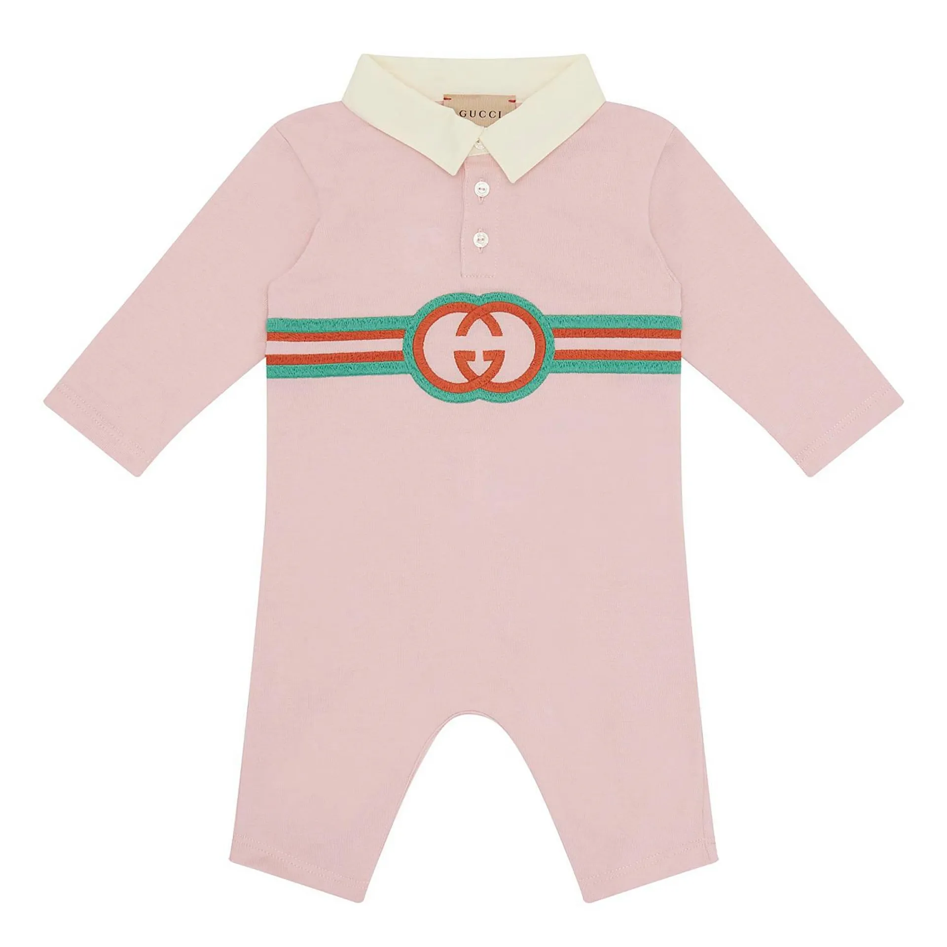 GG Striped Cotton Romper