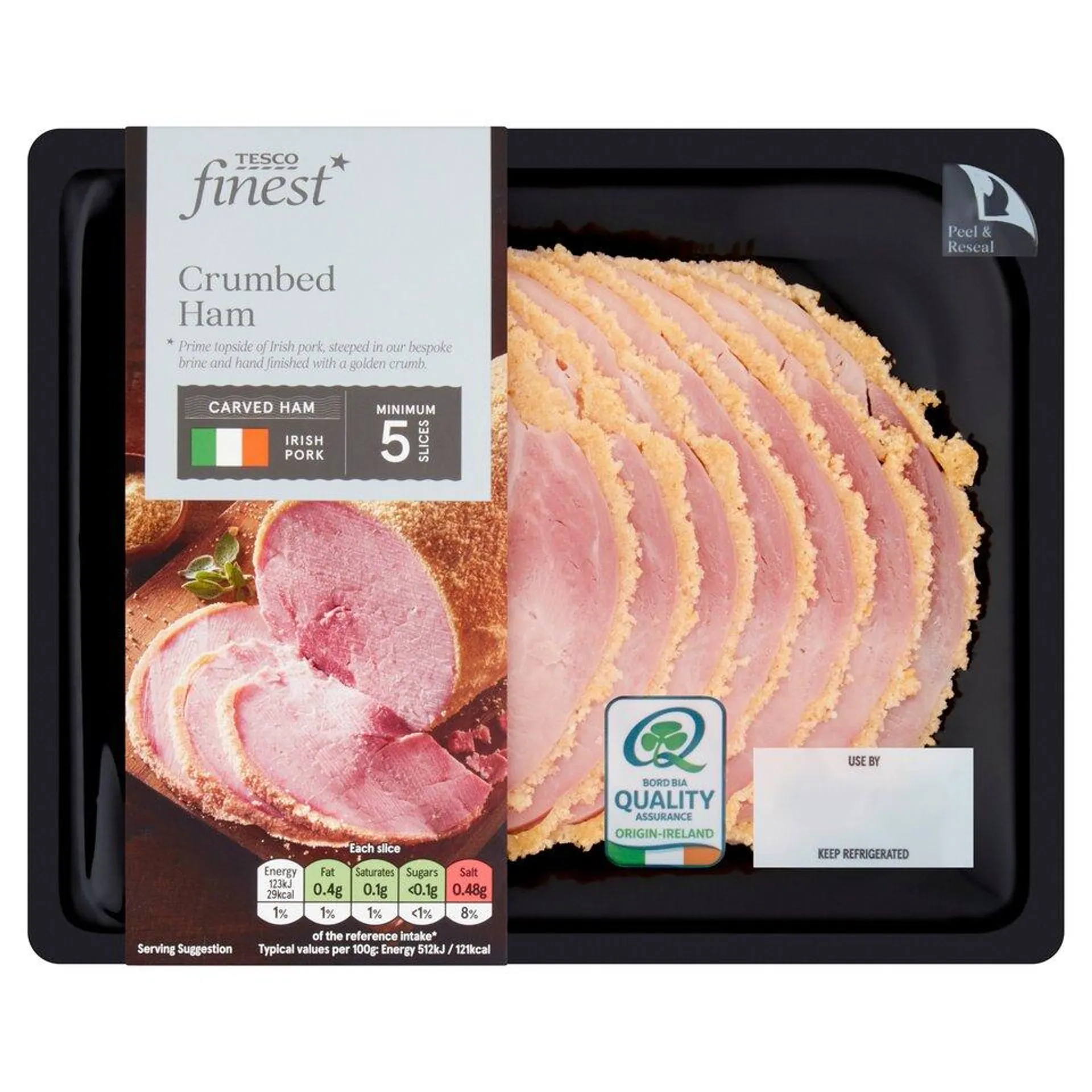 Tesco Finest Crumbed Ham 120G