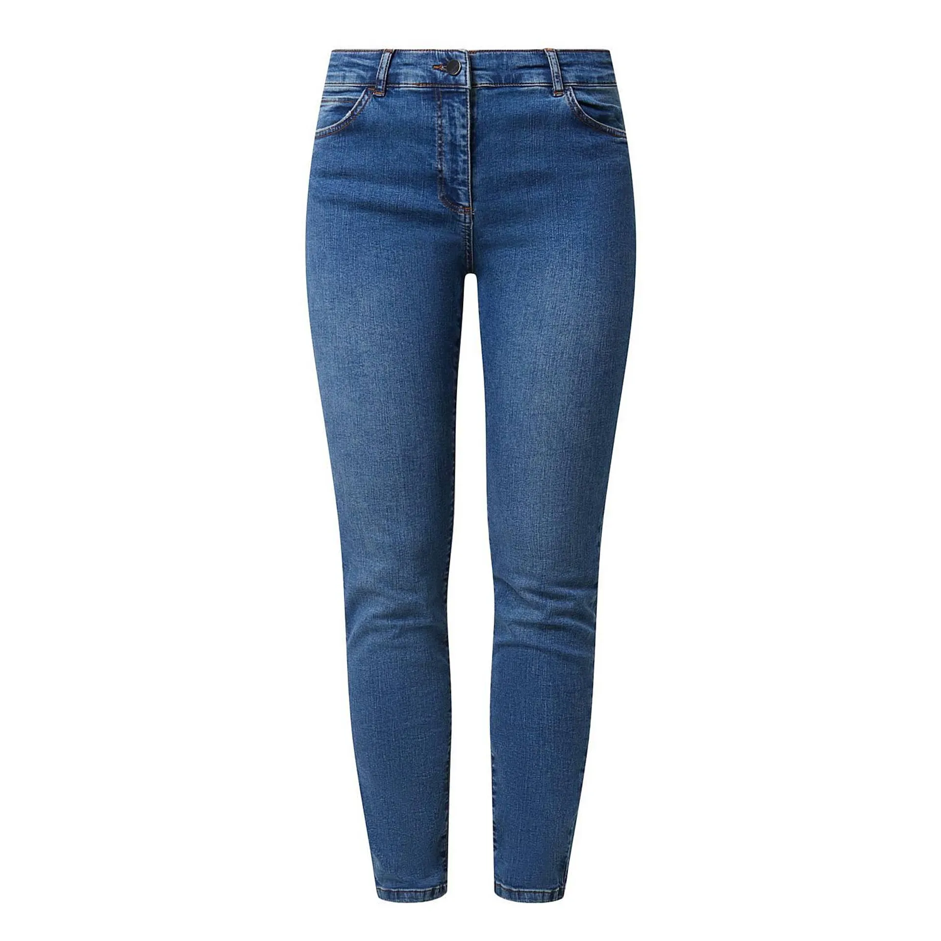 Light Wash Mid-Rise Tapered Jeans