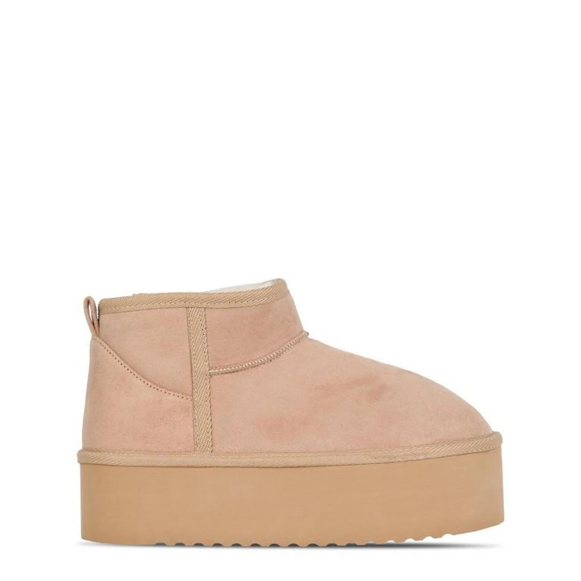 Platform Faux Fur Lined Boots Womens