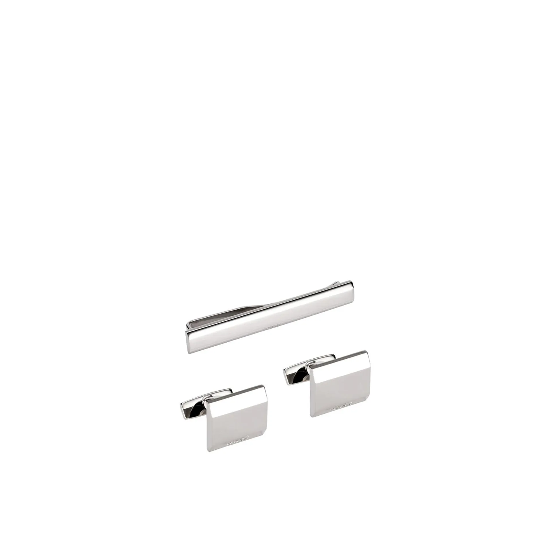 B-Basic Two-Piece Cufflinks and Tie Clip Set