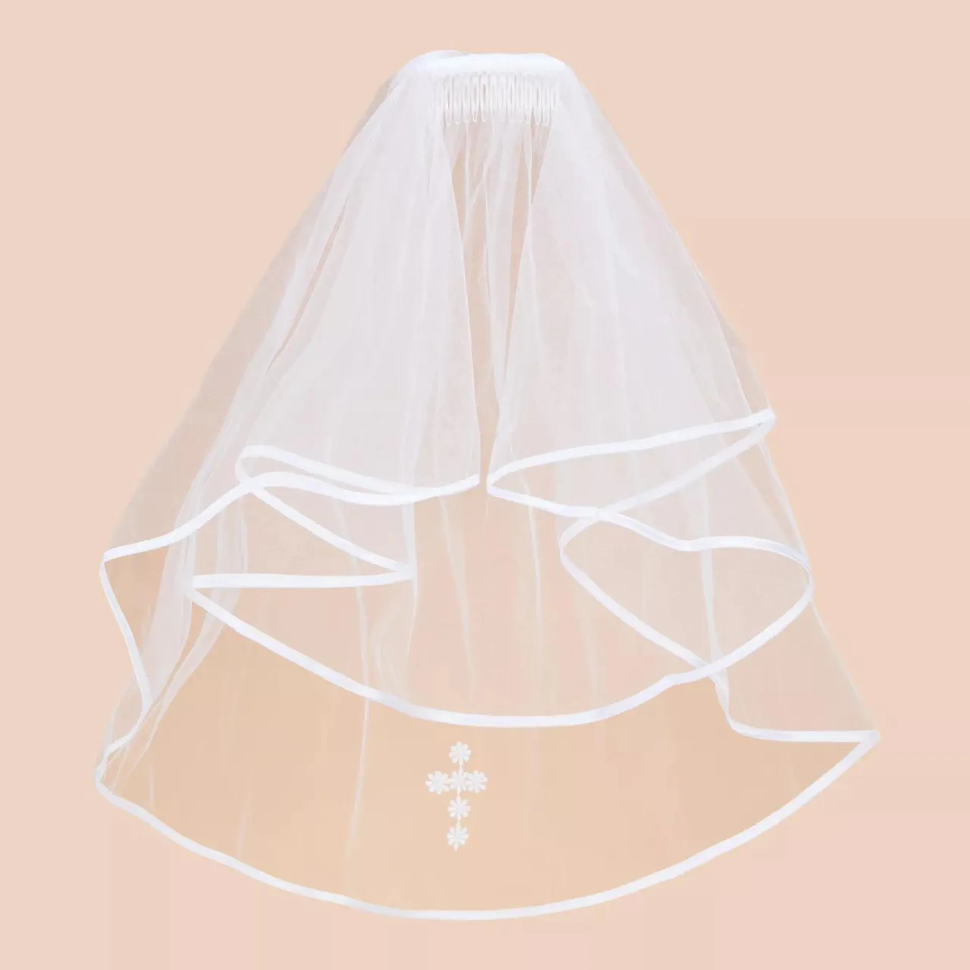 New in CELEBRATIONS Satin Trim Communion Veil €18.00