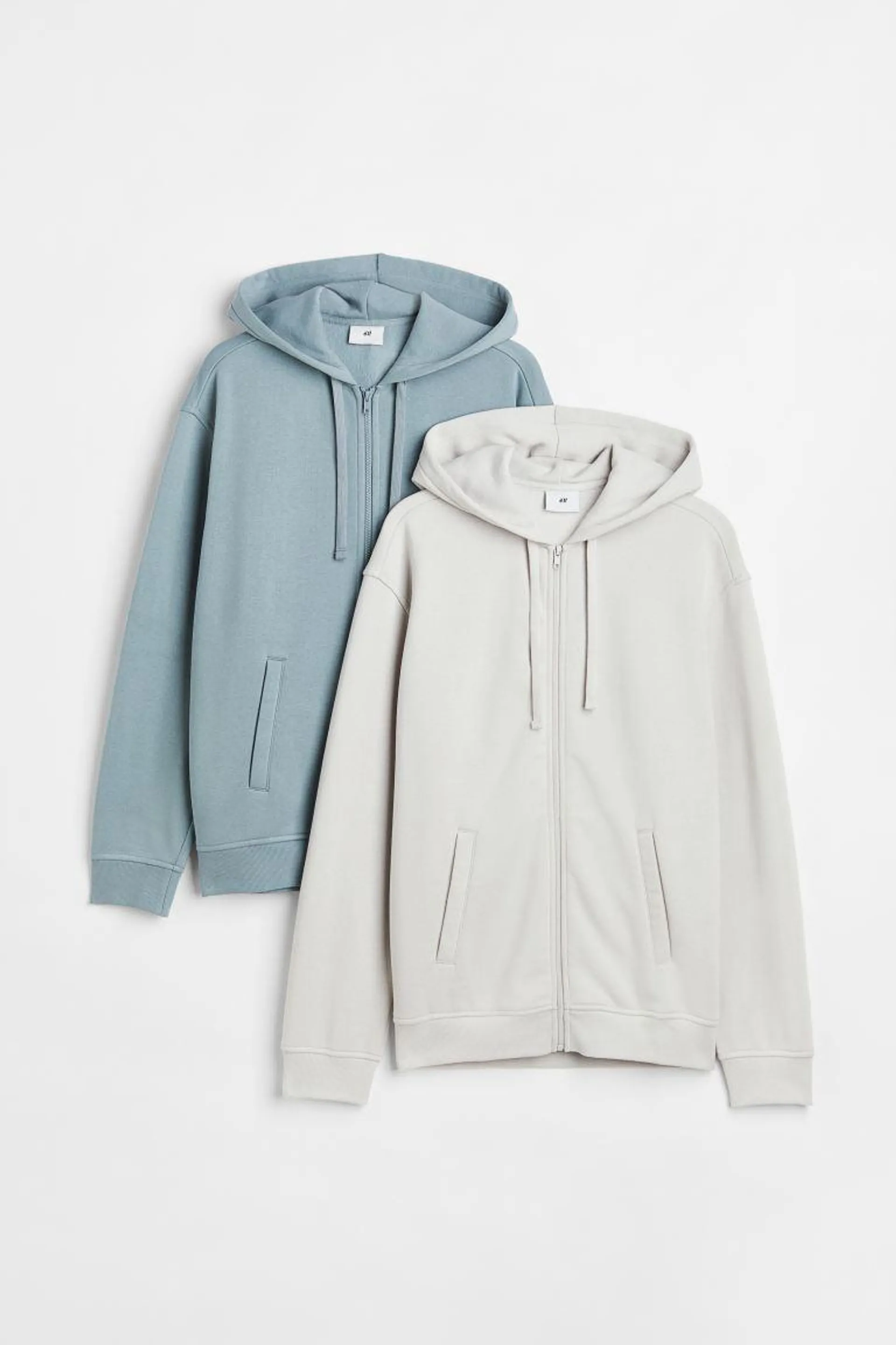 2-pack Relaxed Fit Zip-through hoodies