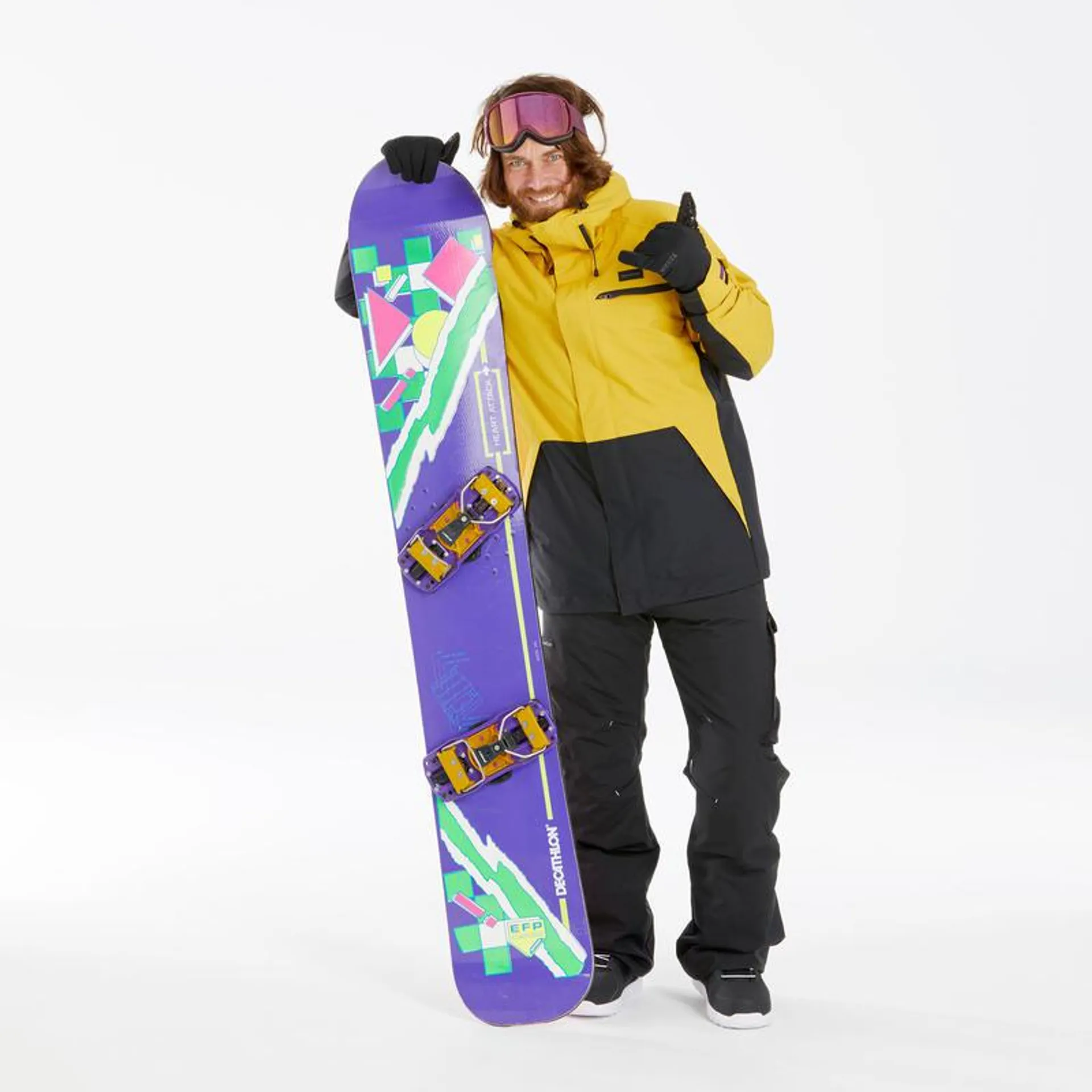 Pánska snowboardová bunda 100 žltá