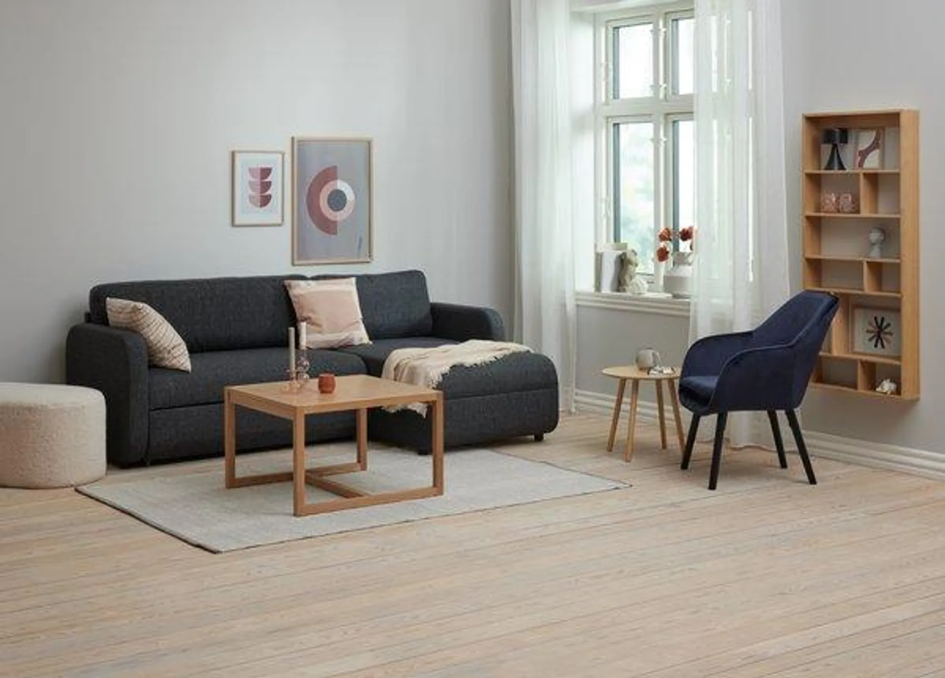 Rug SVARTAKS 140x200 white/grey