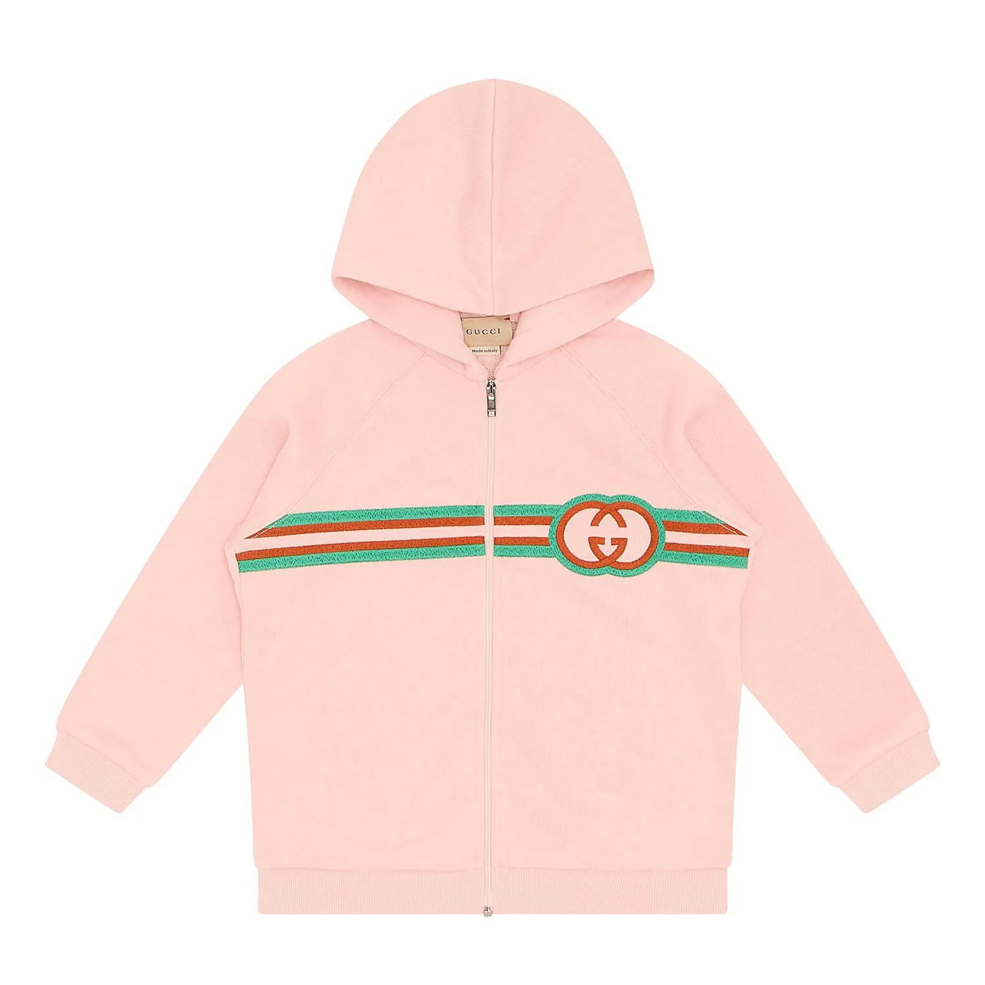 Logo Embroidered Zip-Through Hoodie