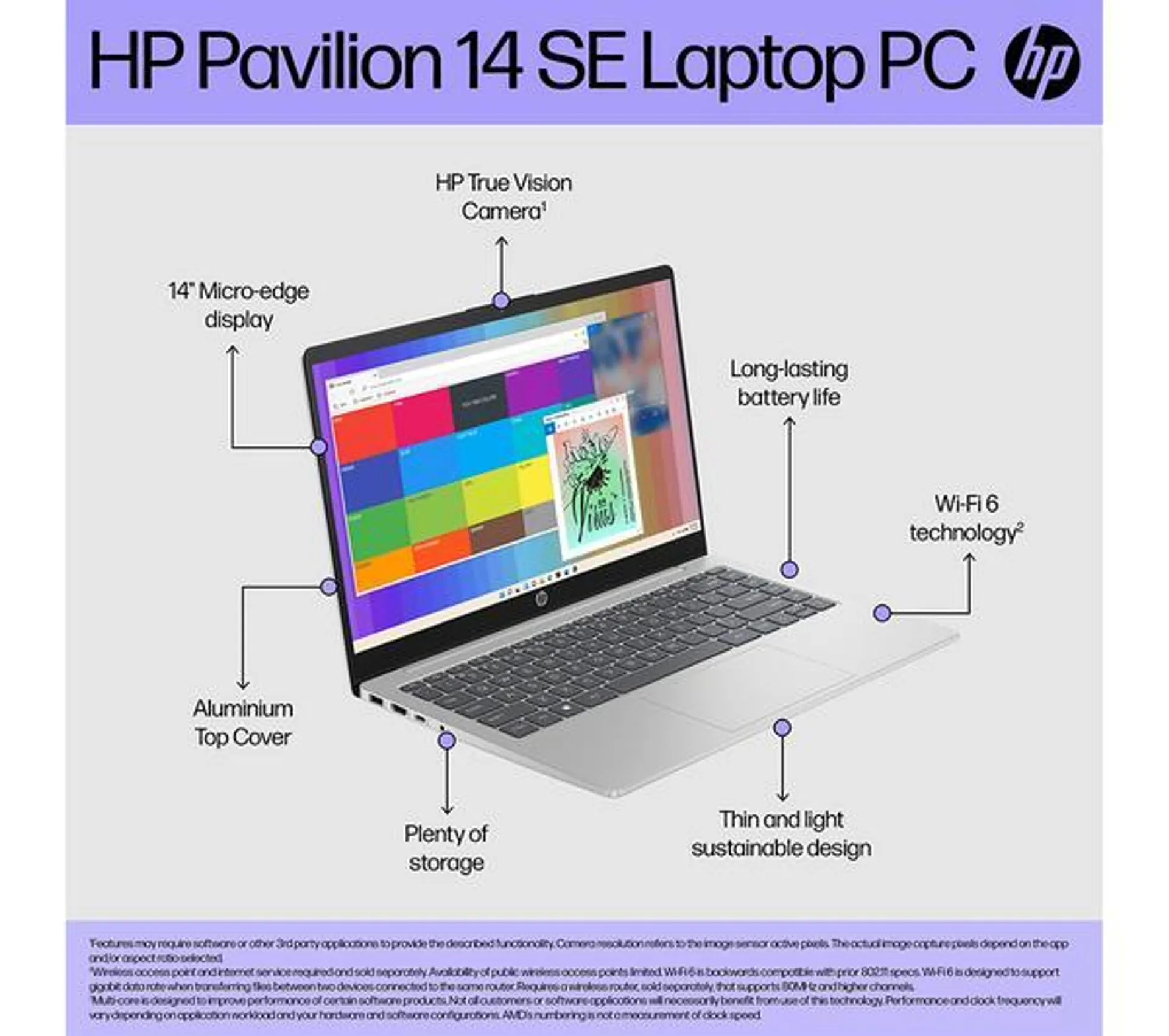 HP Pavilion SE 14" Laptop - Intel® N200, 128 GB SSD, Silver
