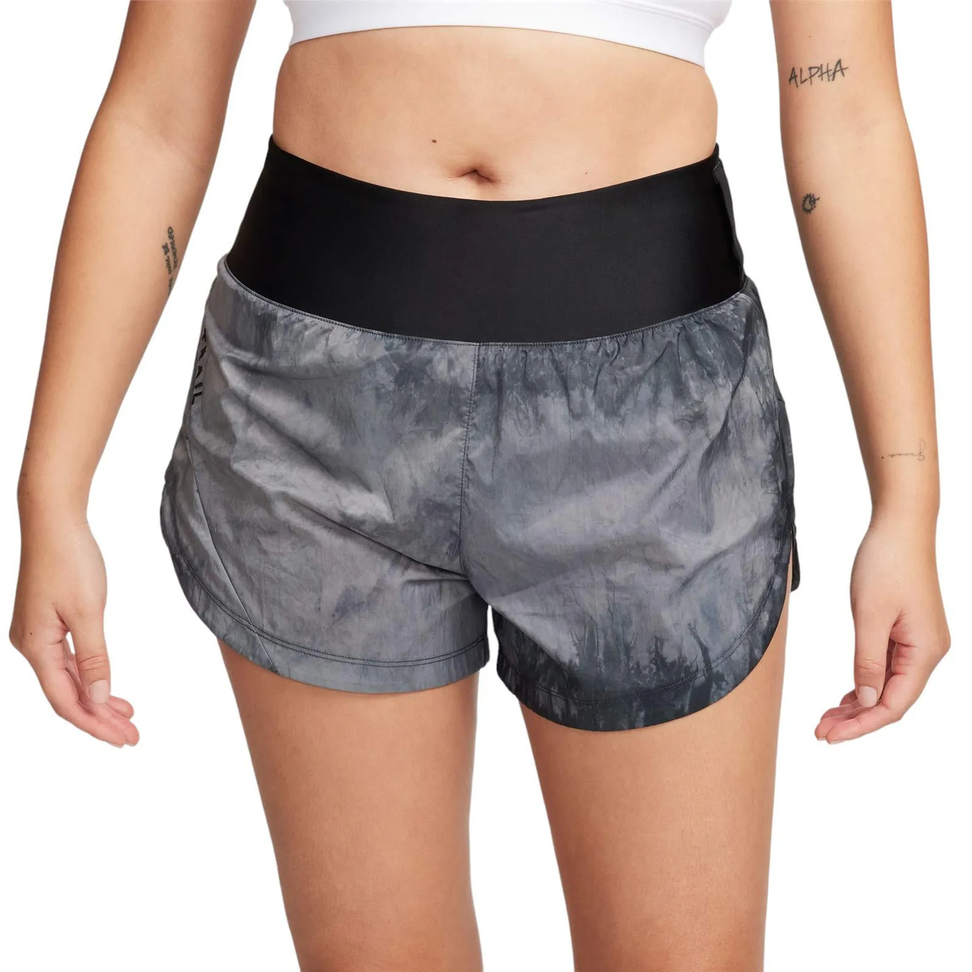 Nike Trail Womens Repel Mid-Rise 3 Brief-Lined Running Shorts