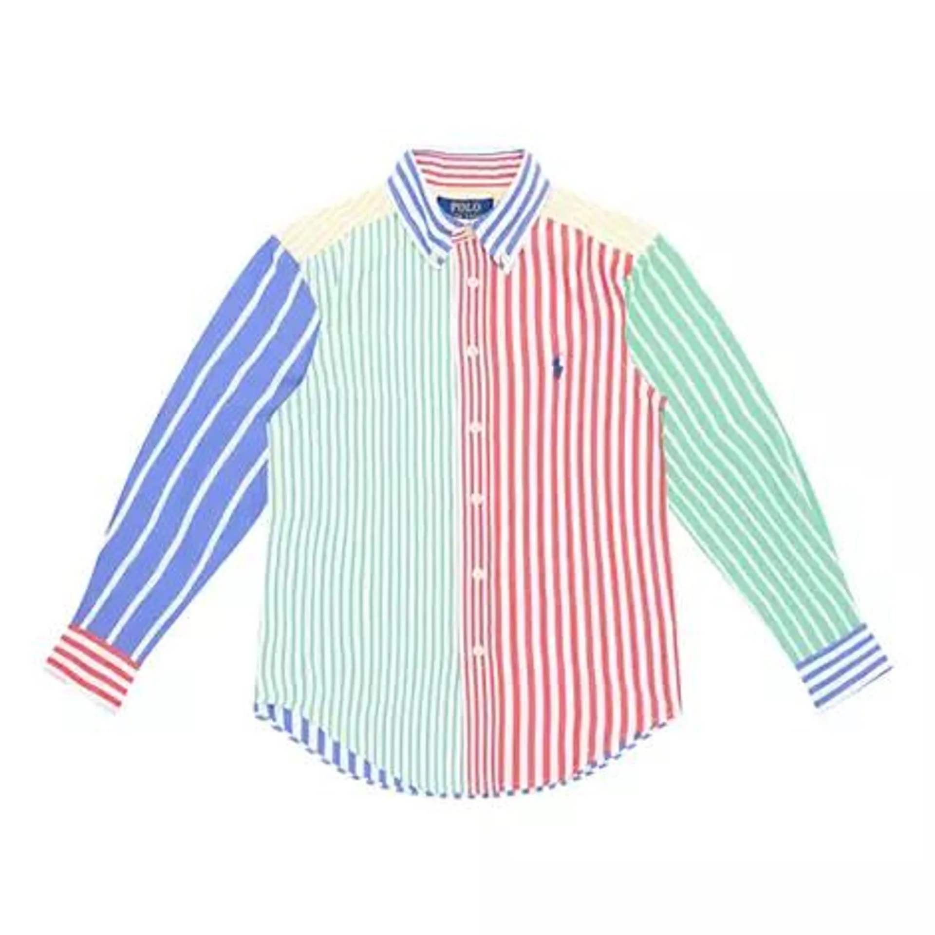 Multi-Stripe Embroidered Logo Shirt