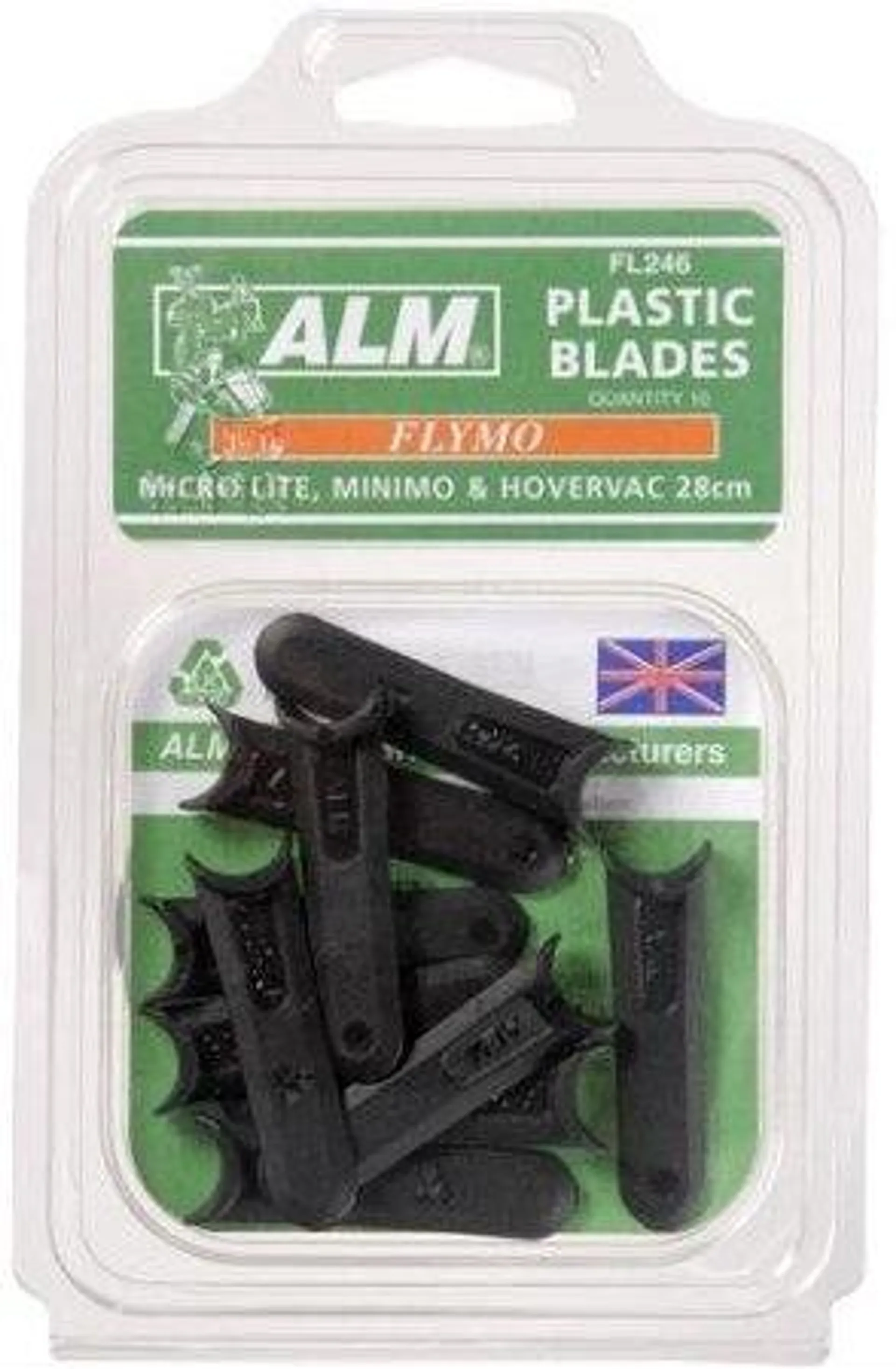 ALM FL246 10 X Plastic blades for Flymo