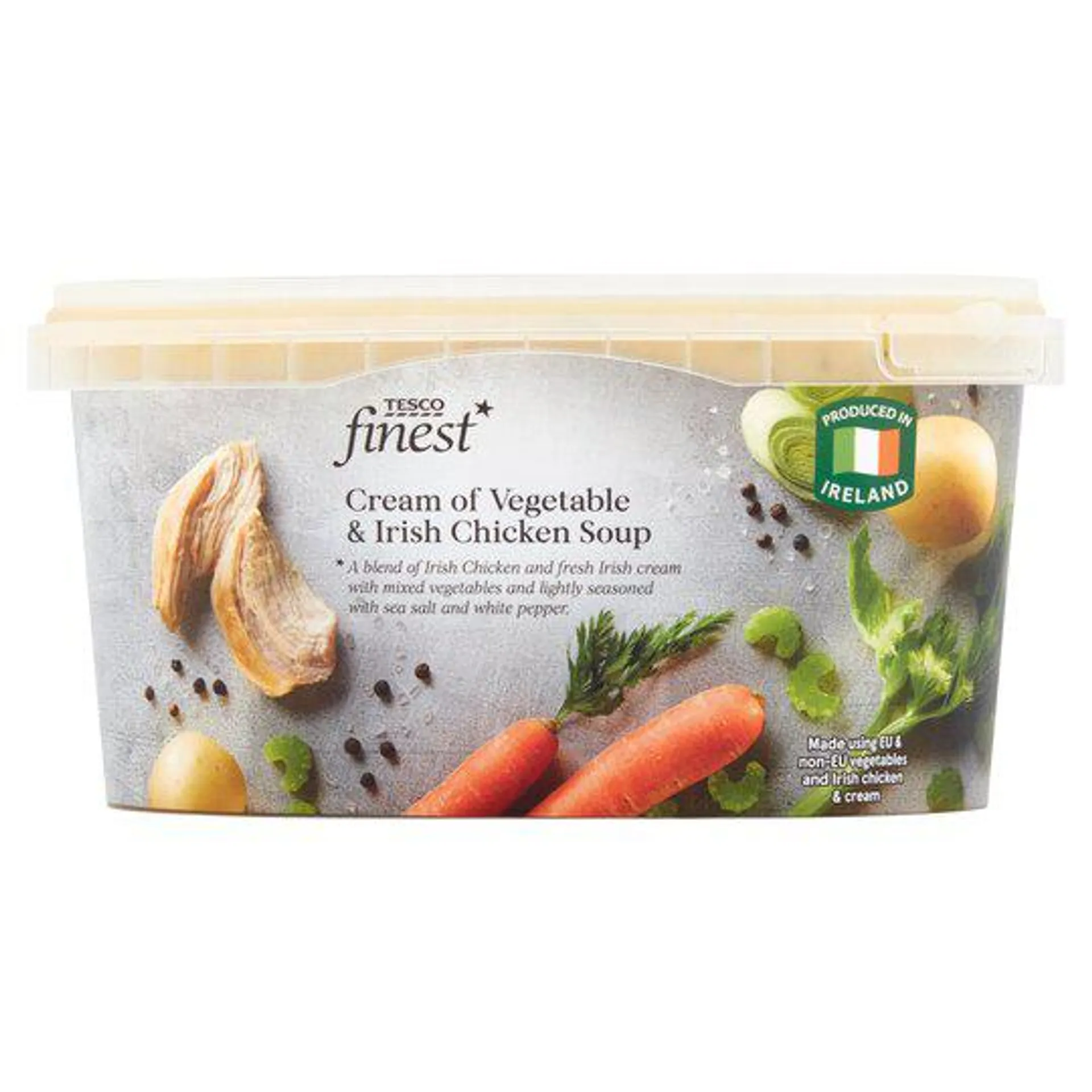 Tesco Finest Cream Of Vegetable And Irish Chicken Soup 400G