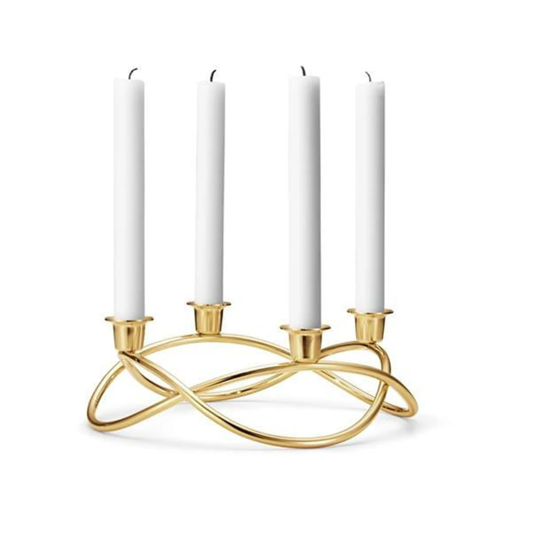 CANDLEHOLDER 18 KT GOLD PLATED STAINLESS STEEL