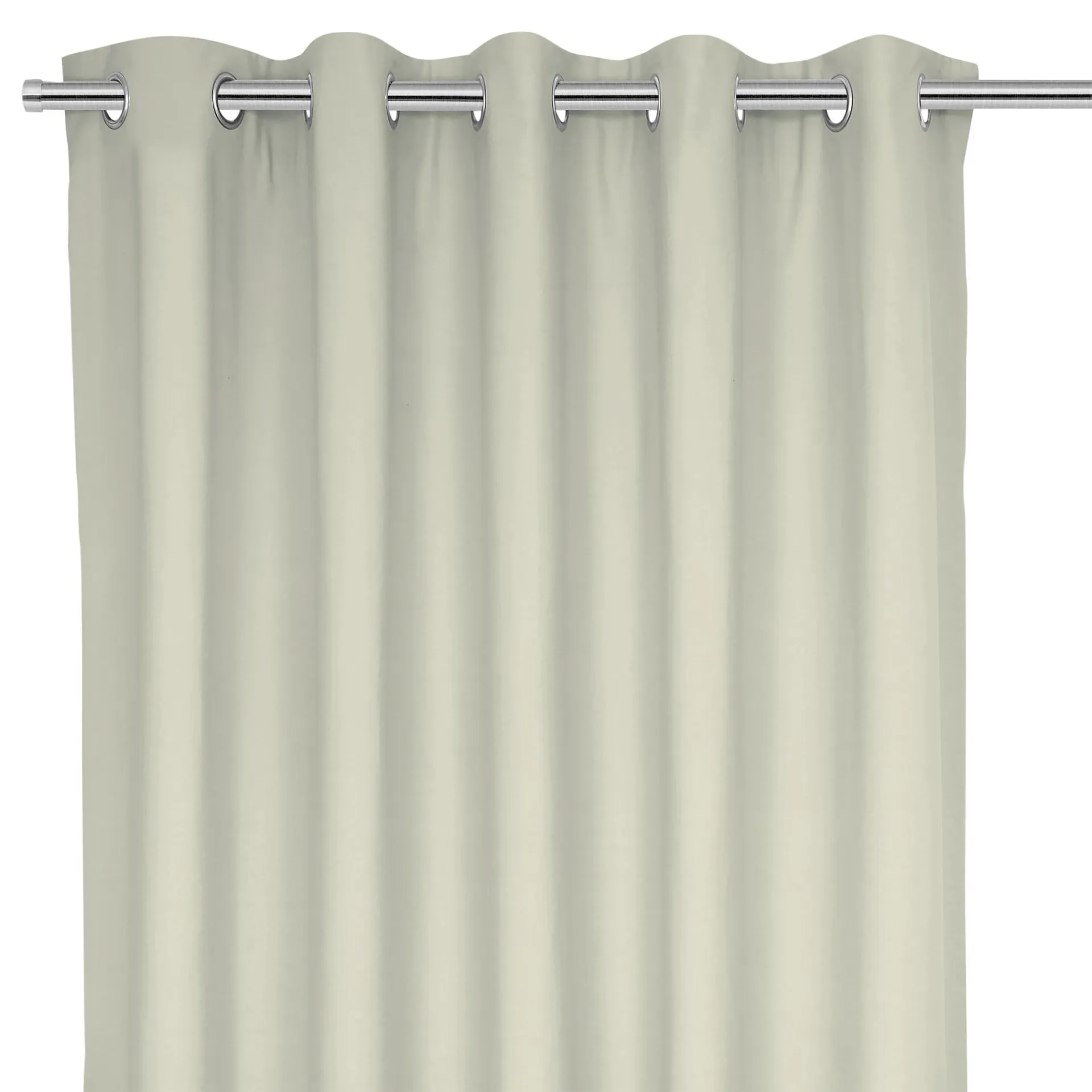 Beige Solid dyed Lined Eyelet Curtain (W)117cm (L)137cm, Pair