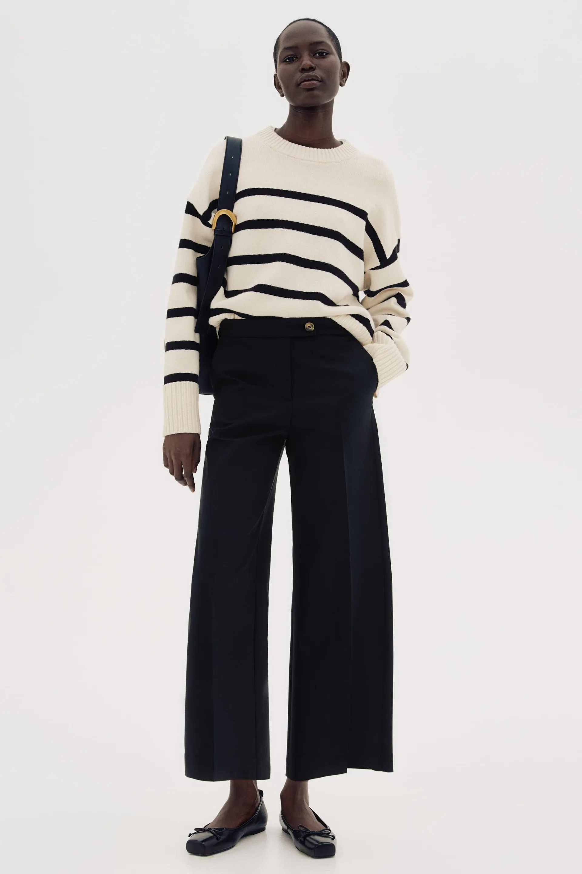 Wide tailored trousers