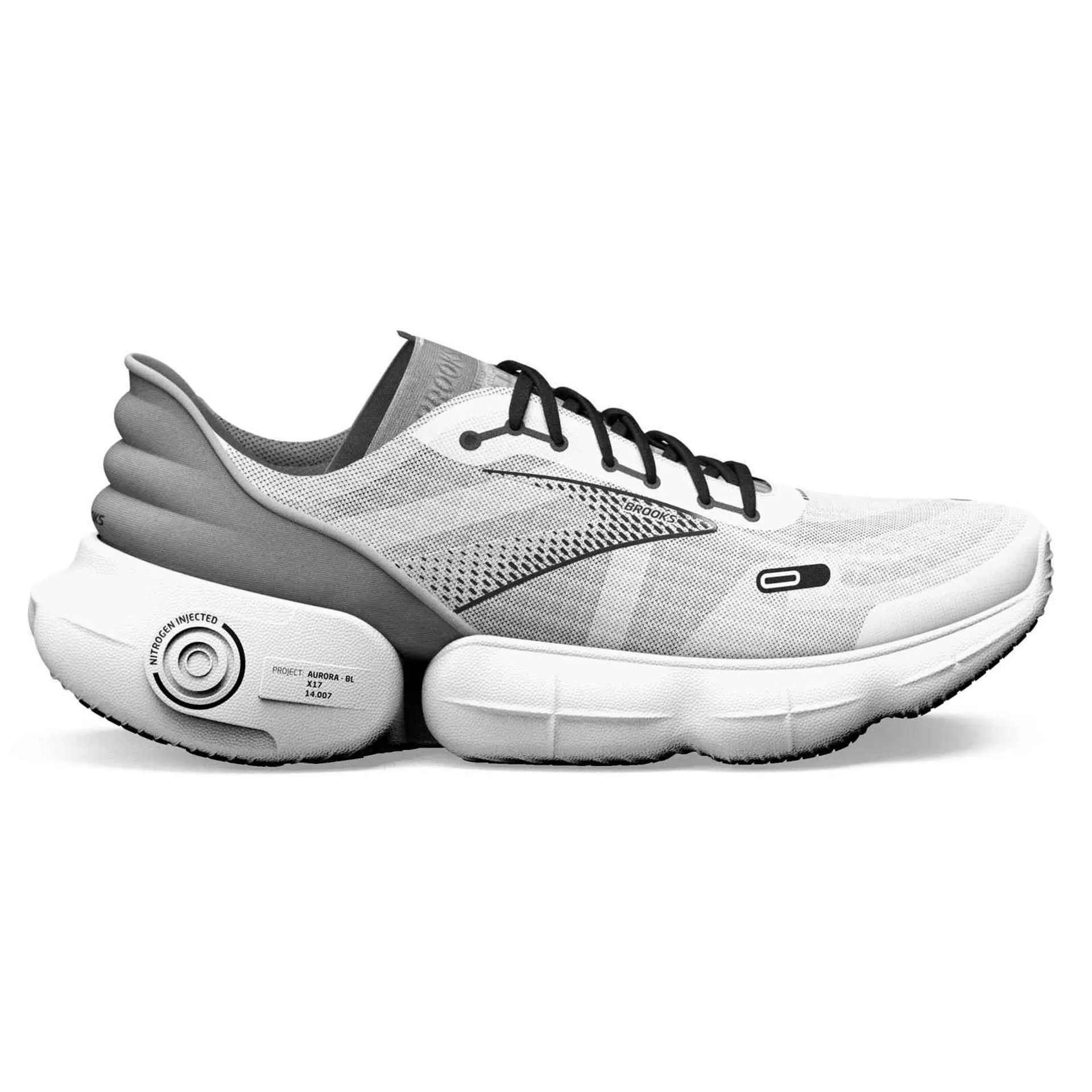 BROOKS AURORA MENS WHITE/BLACK