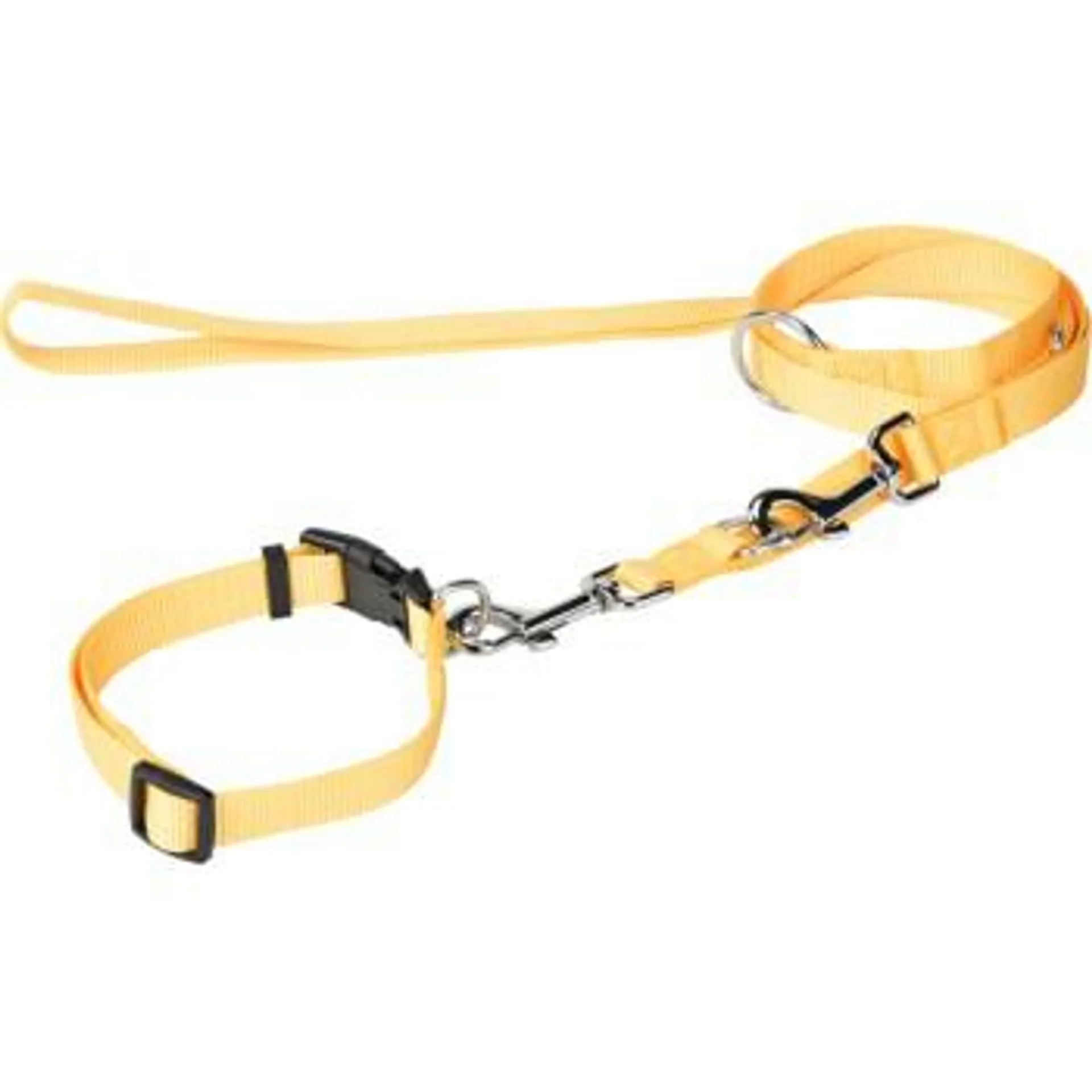 FIT+FUN collar + leash yellow L