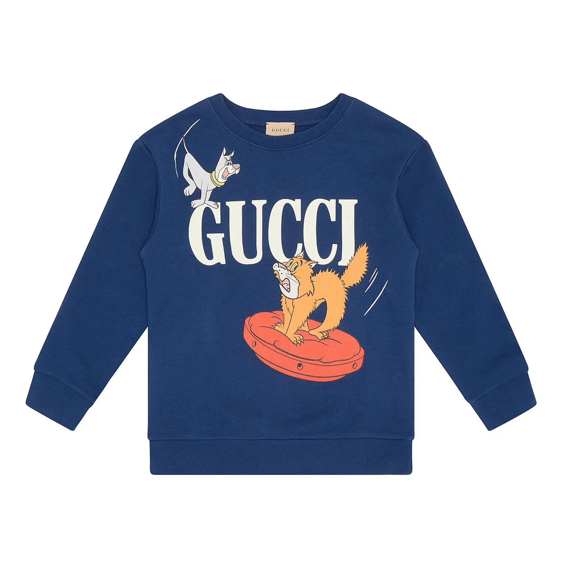 Cartoon Crew Neck Logo Sweatshirt