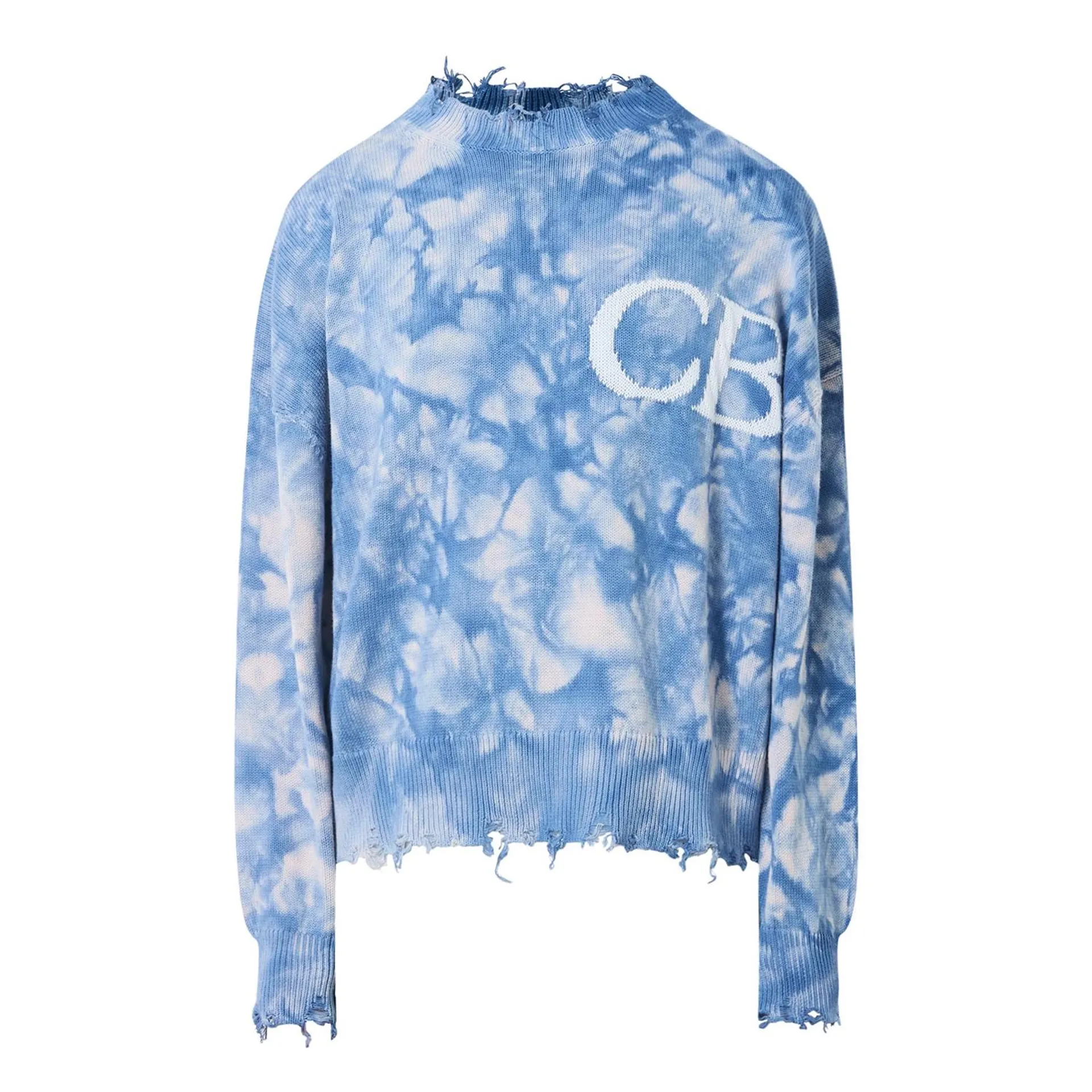 Distressed Tie-Dye Sweater