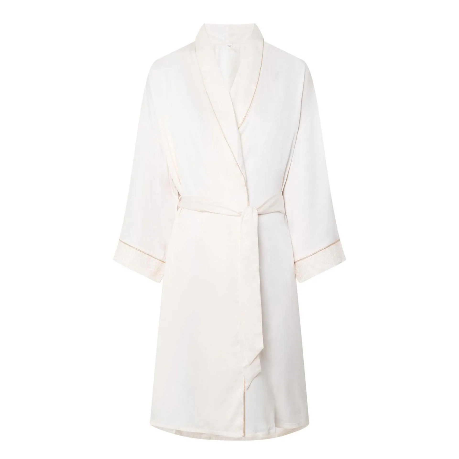 New in CHELSEA PEERS Lace Trim Belted Robe €56.00