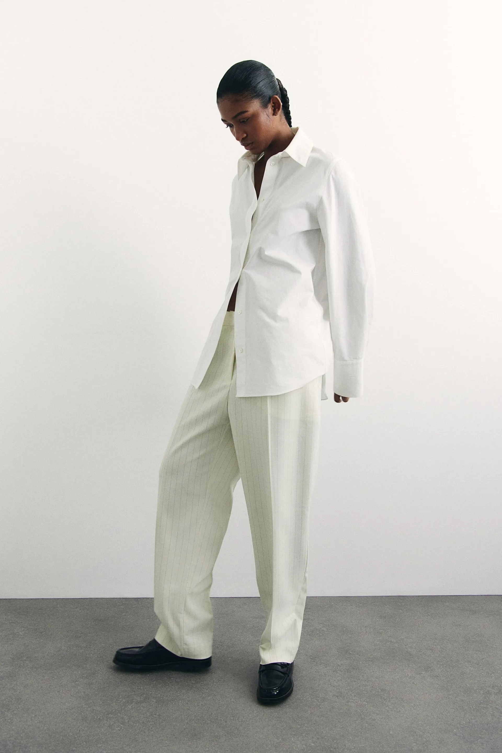 Tapered tailored trousers