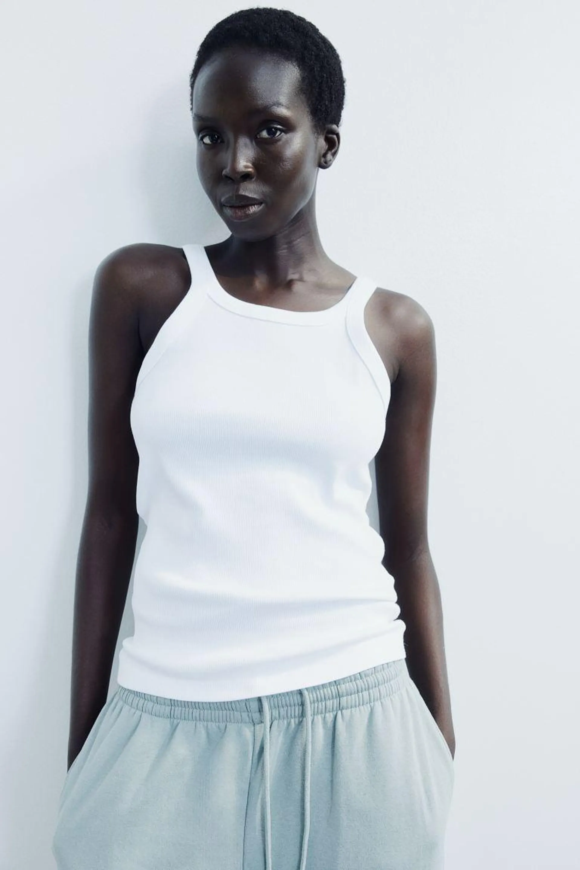 Ribbed vest top