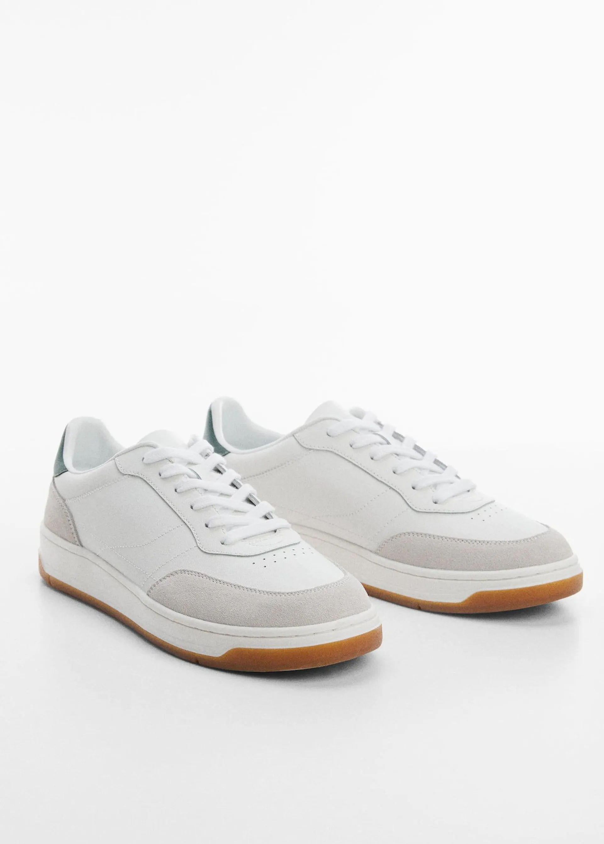 Leather mixed sneakers