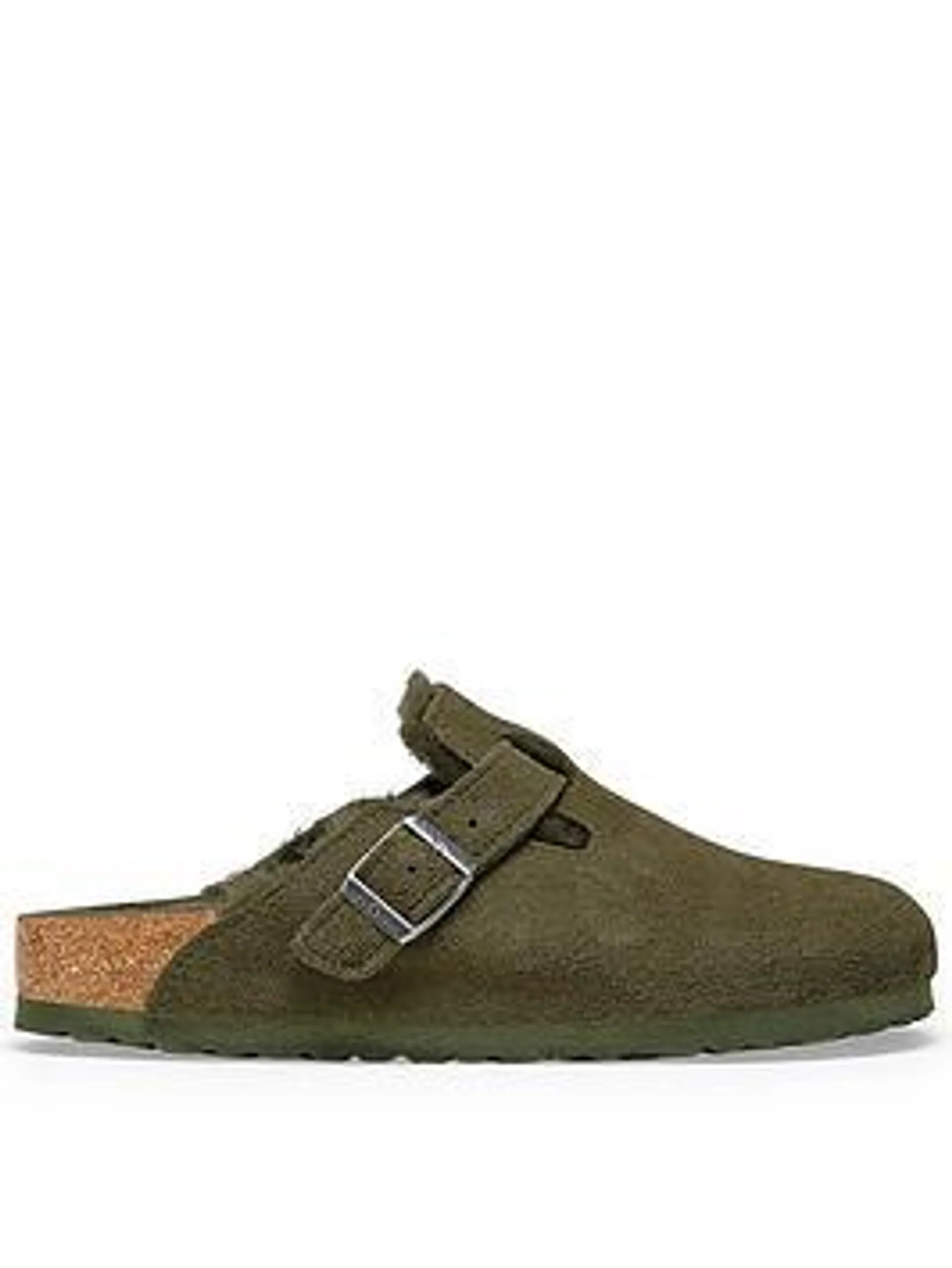 Boston Shearling Wider Fit Clogs - Thyme
