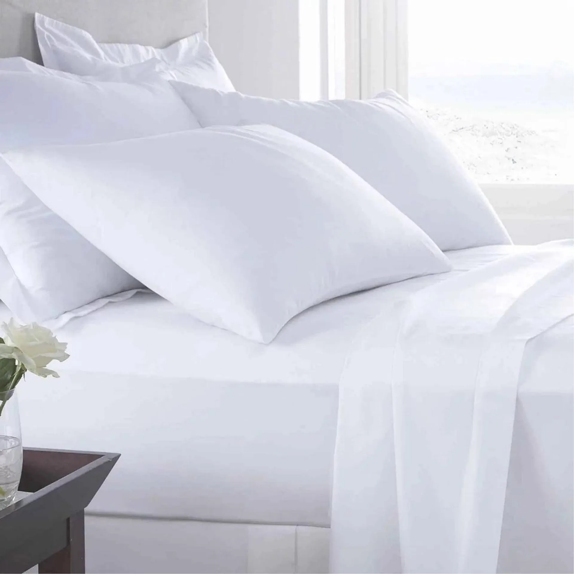 hotel 400 thread count egyptian cotton fitted sheet white