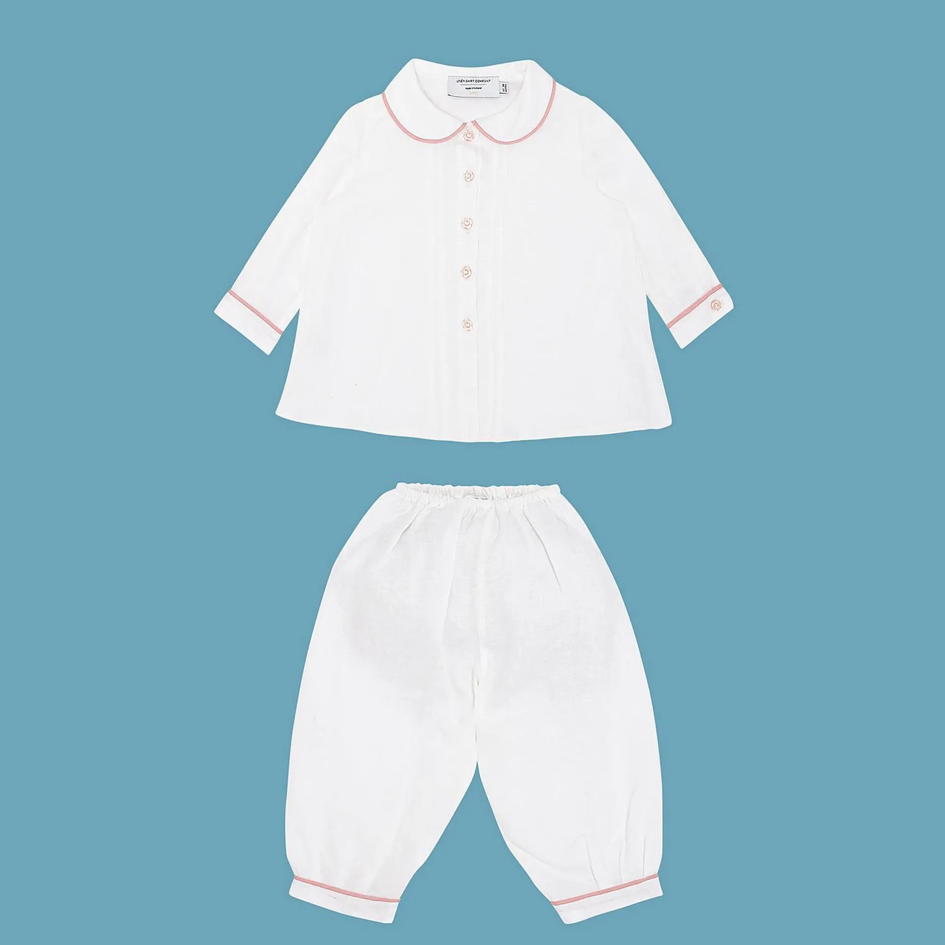 Christening Shirt And Bottoms Set