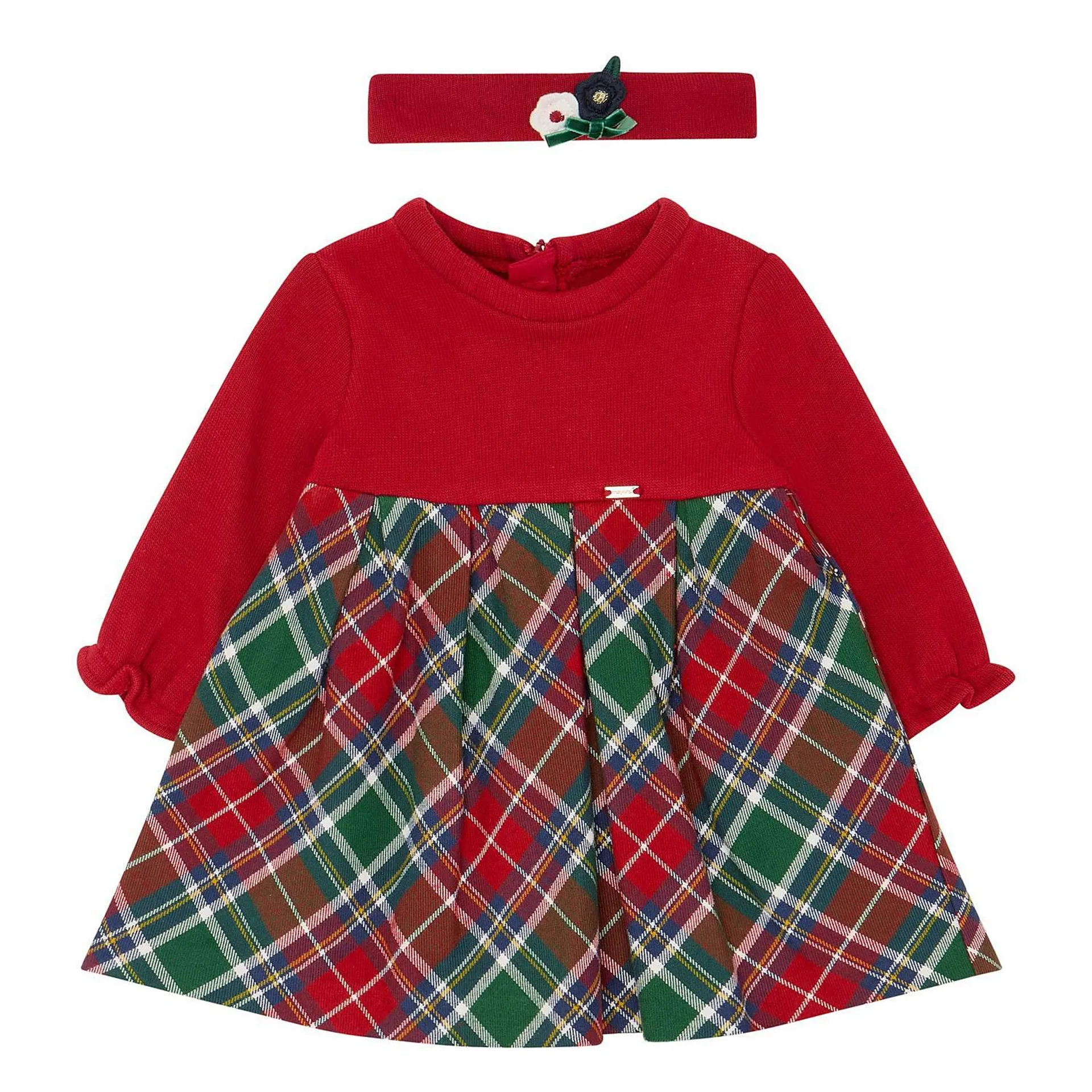 Tartan Bottom Dress & Headband