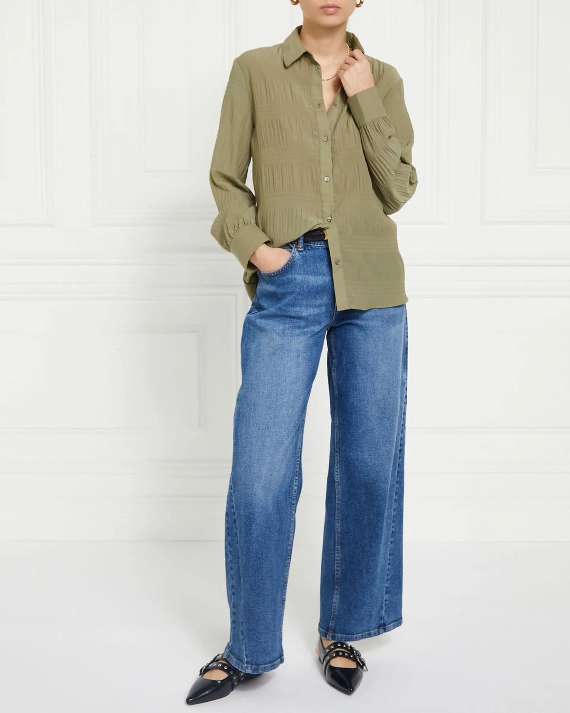 Gallery Lucia Shirred Blouse