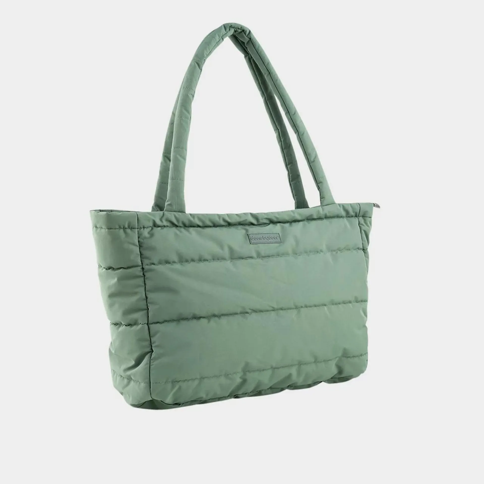 DONE BY DEER Quilted Tote Changing Bag Green