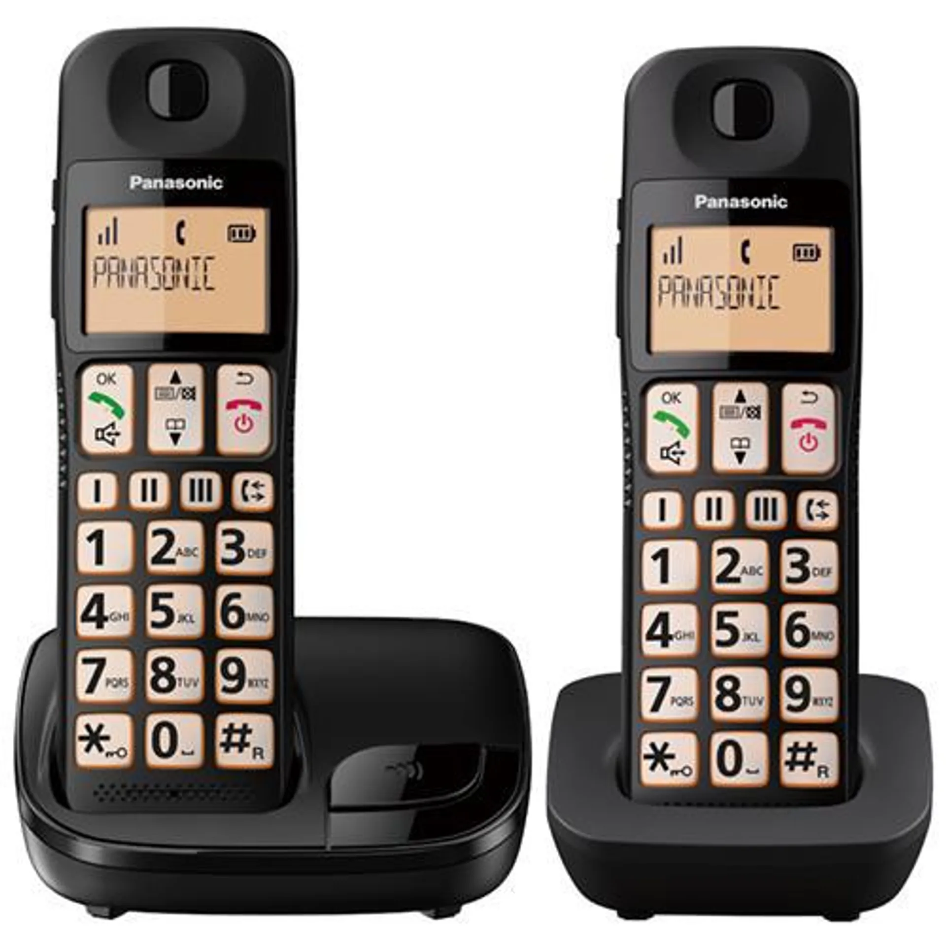 PANASONIC DECT BIG BUTTON TWIN PACK