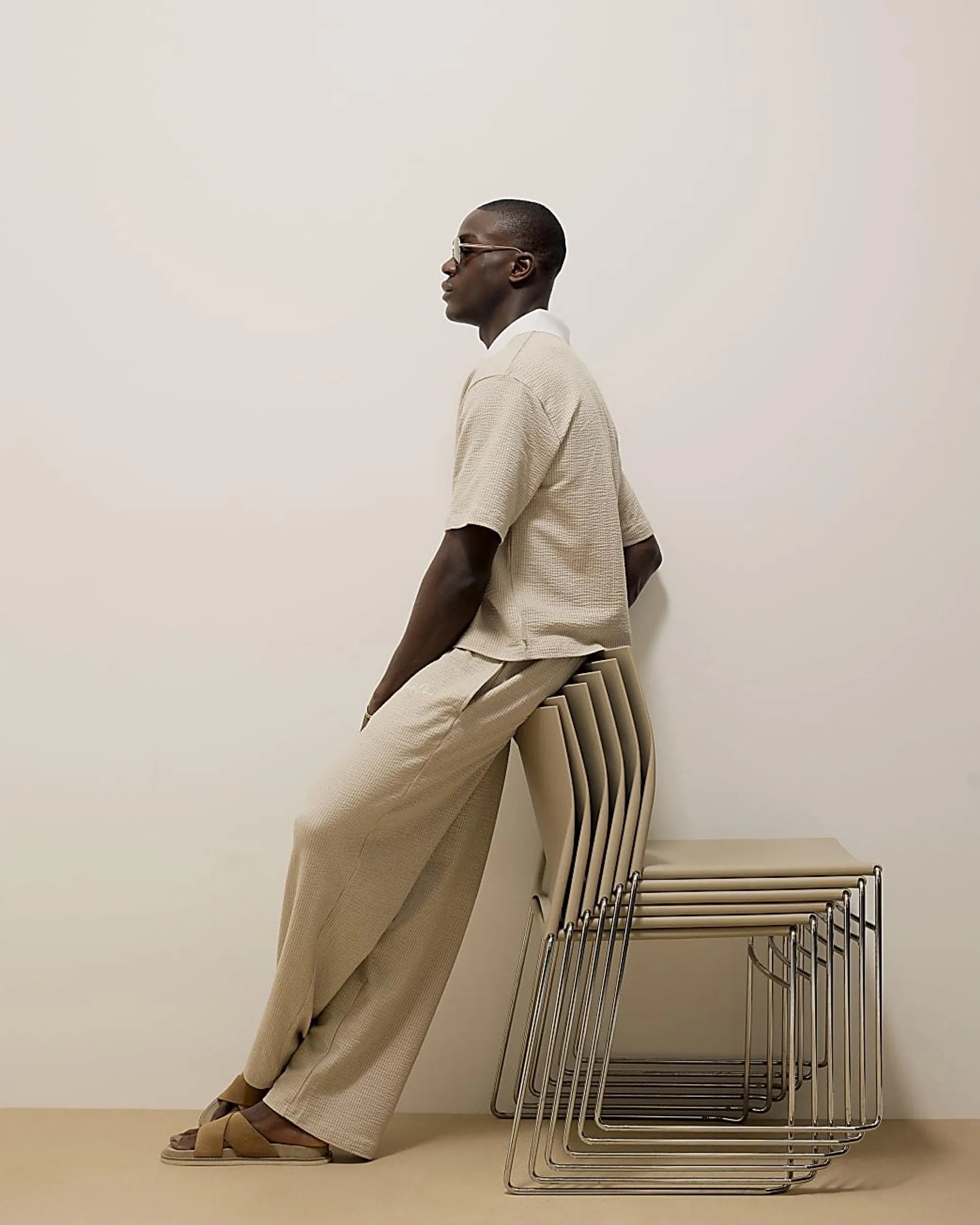 Stone Wide Leg Joggers