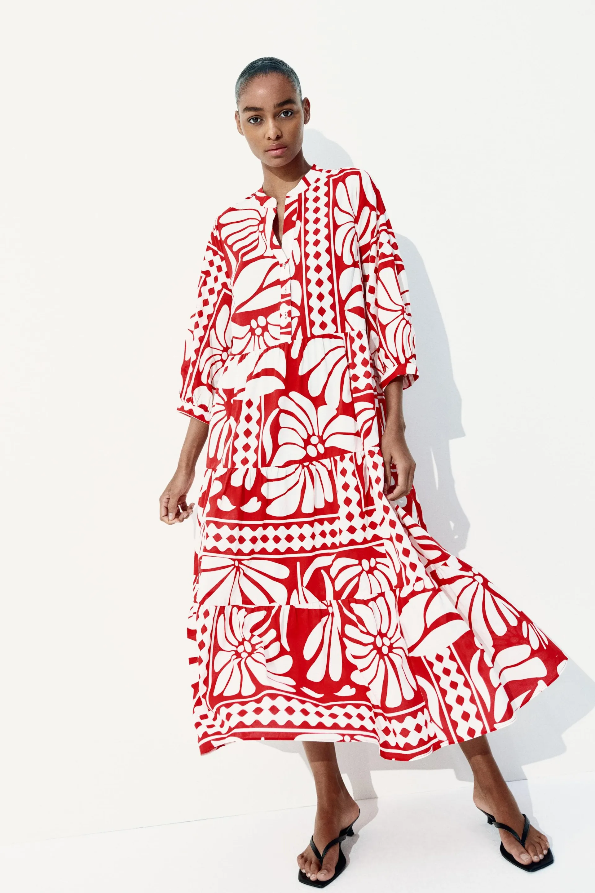 Tiered midi dress