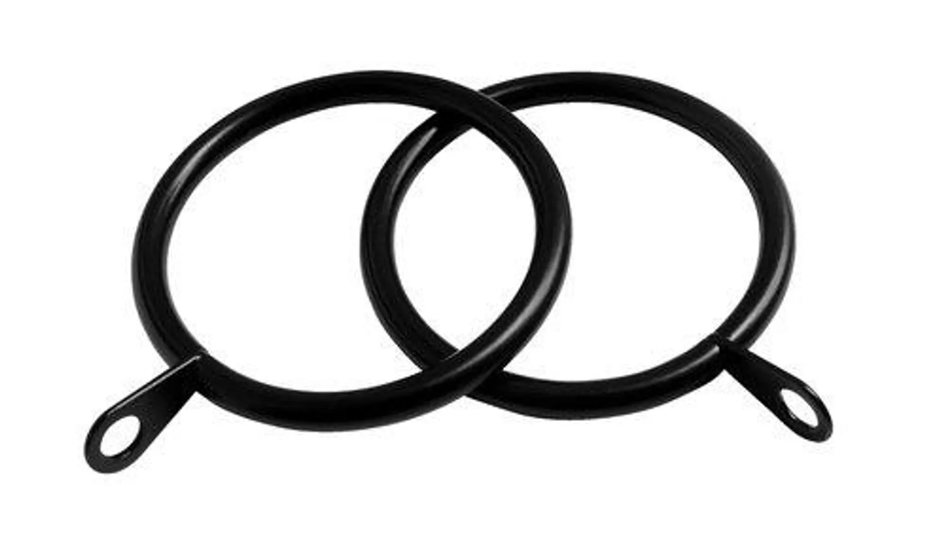 Curtain rings PRESTINE pack of 8 black