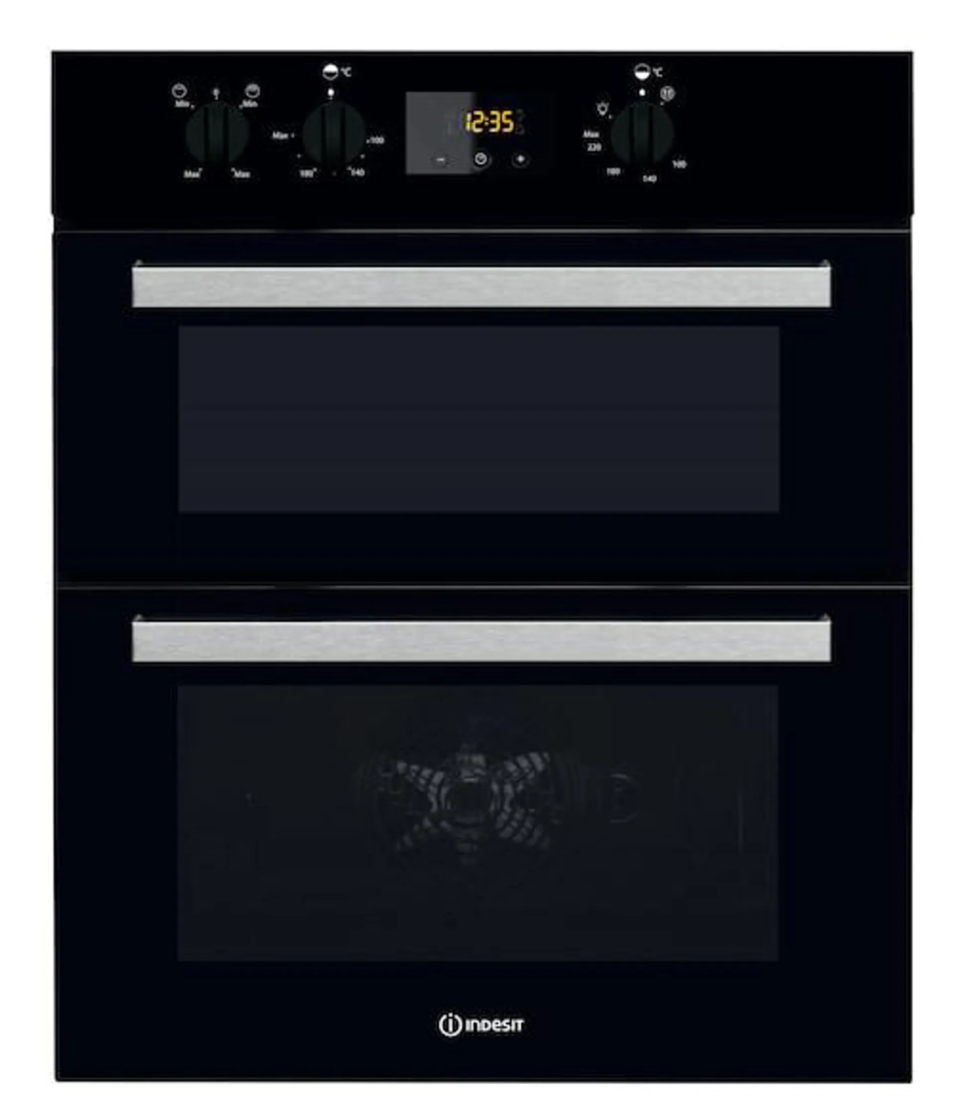 INDESIT Aria Electric Built-under Double Oven – Black